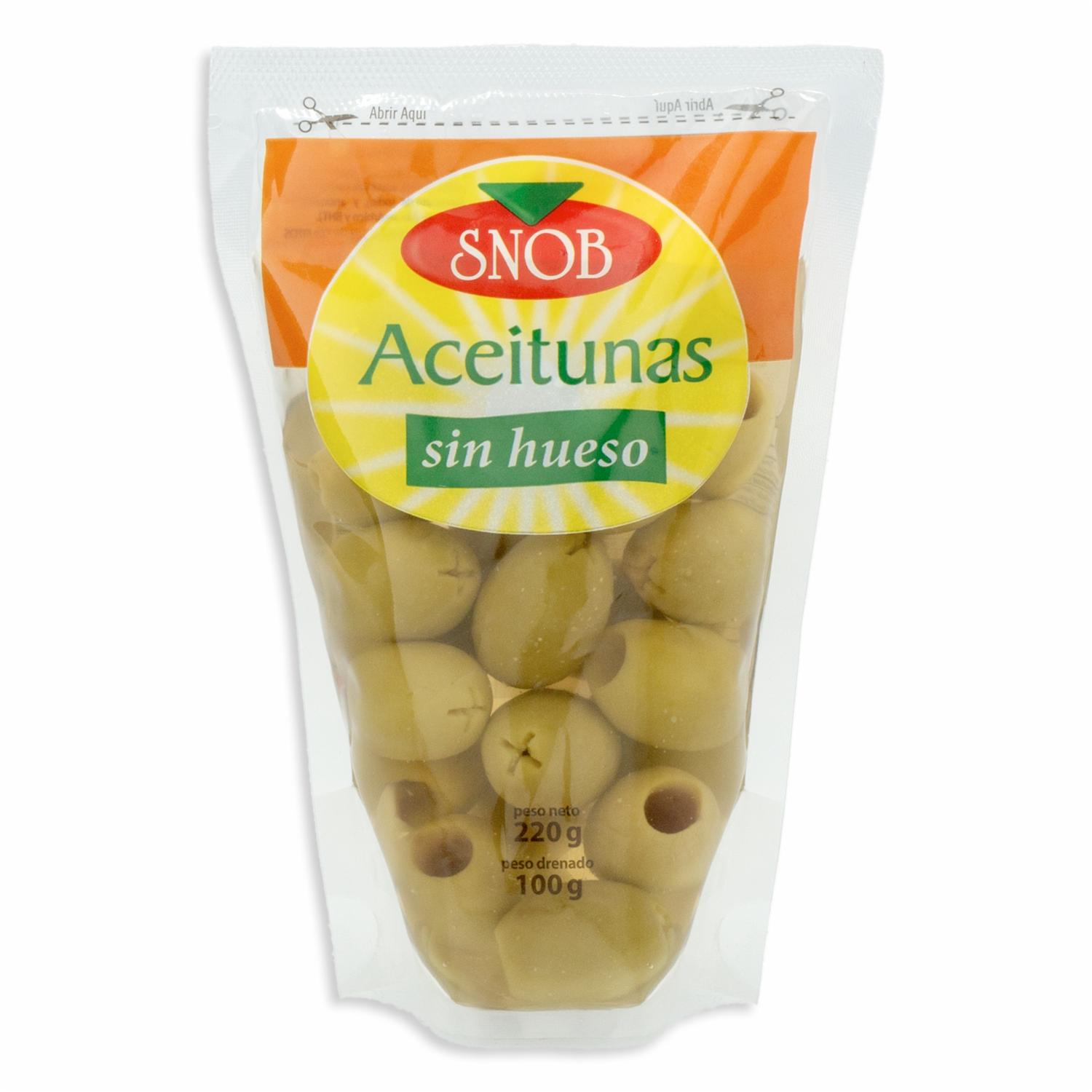 Aceitunas Descorazonadas SNOB Doy Pack