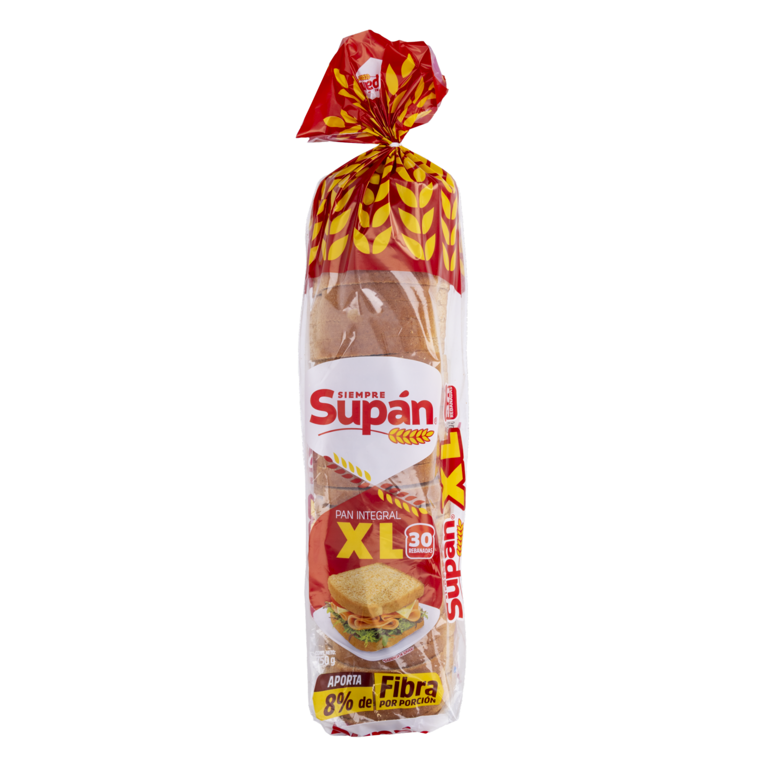 Pan Integral Xl 30 Rebanadas SUPÁN 750 G