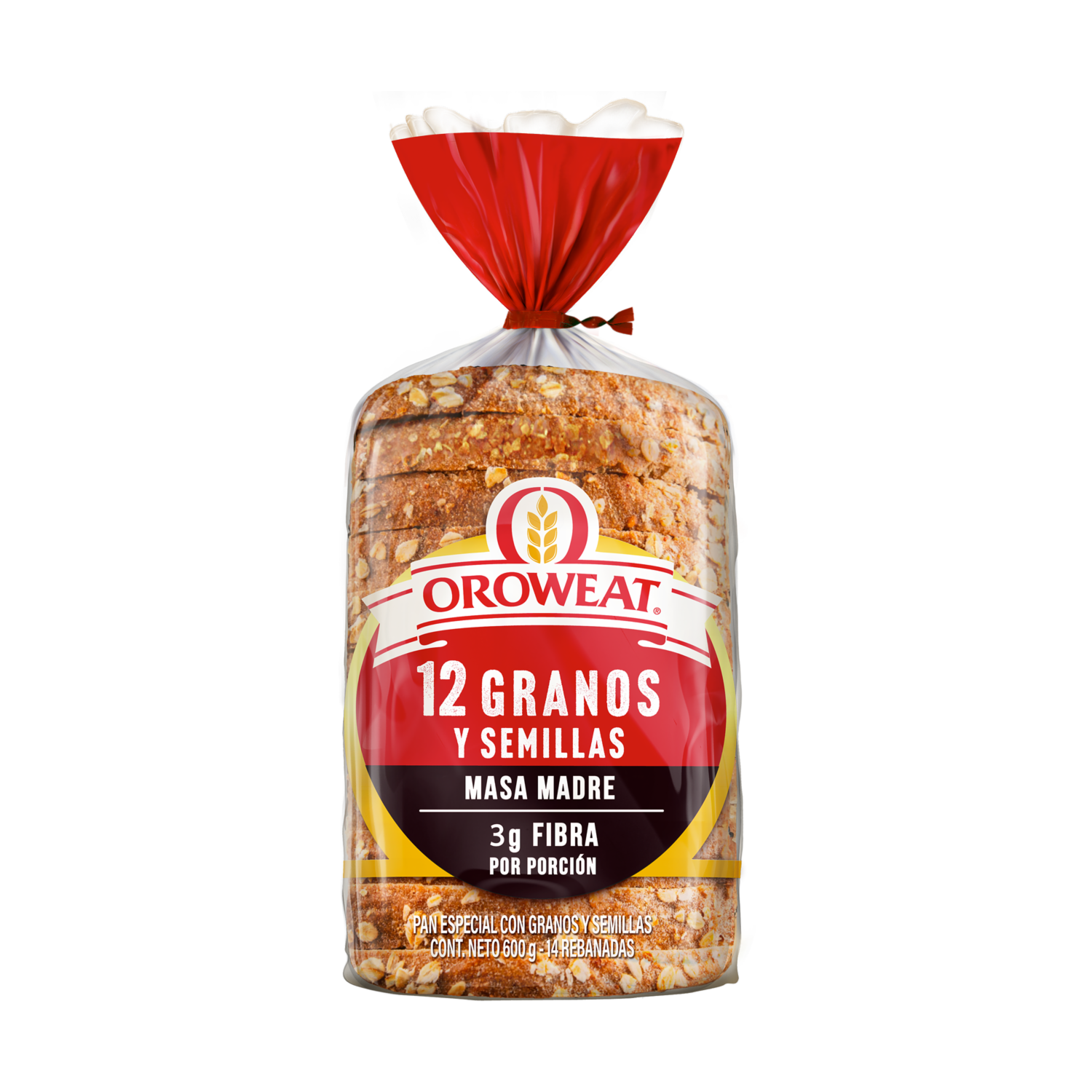 Pan De Masa Madre 12 Granos Y Semillas Rebanado OROWEAT 600 G