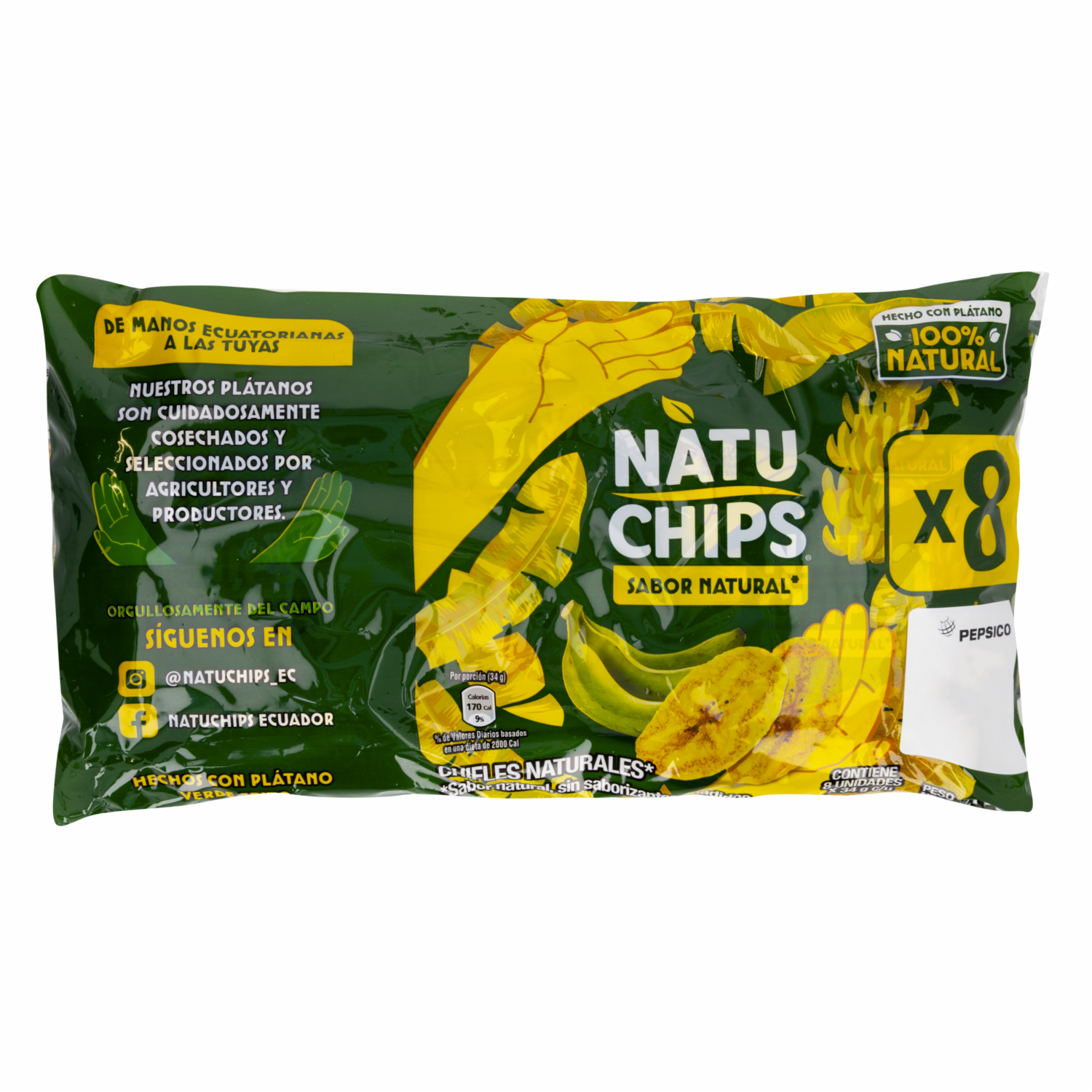 Chifles Sabor Natural NATUCHIPS 8X34 G