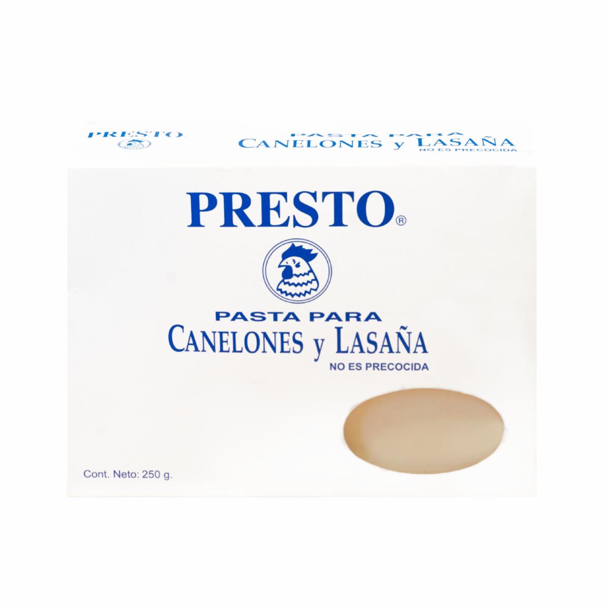 Pasta Para Lasaña Y Canelones No Precocida PRESTO 250 G