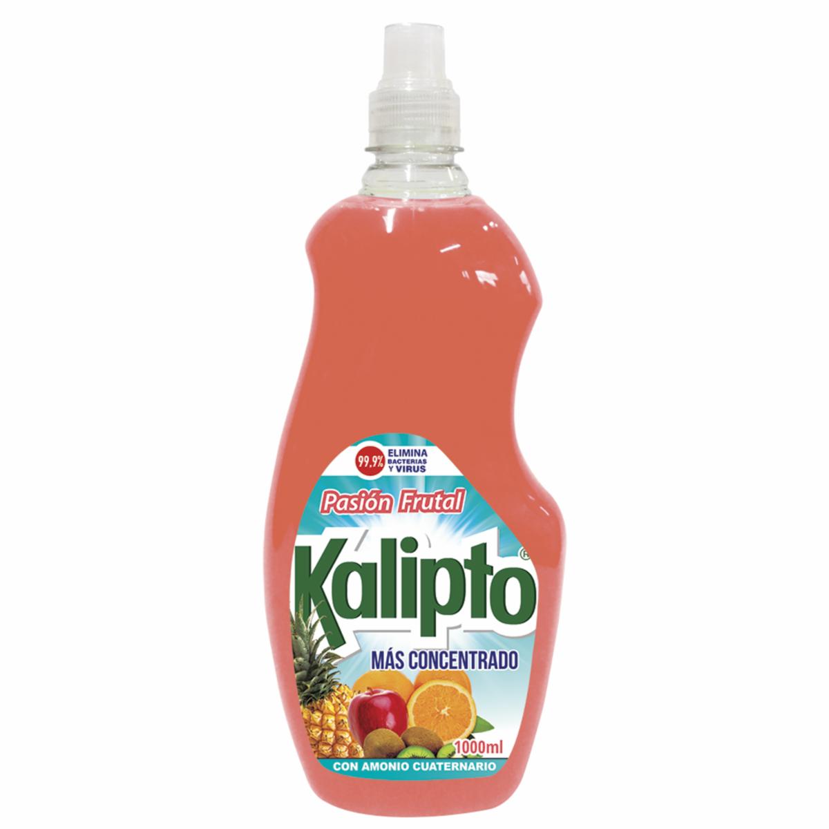 Desinfectante Con Amonio Cuaternario Aroma Pasión Frutal KALIPTO 1000 Ml