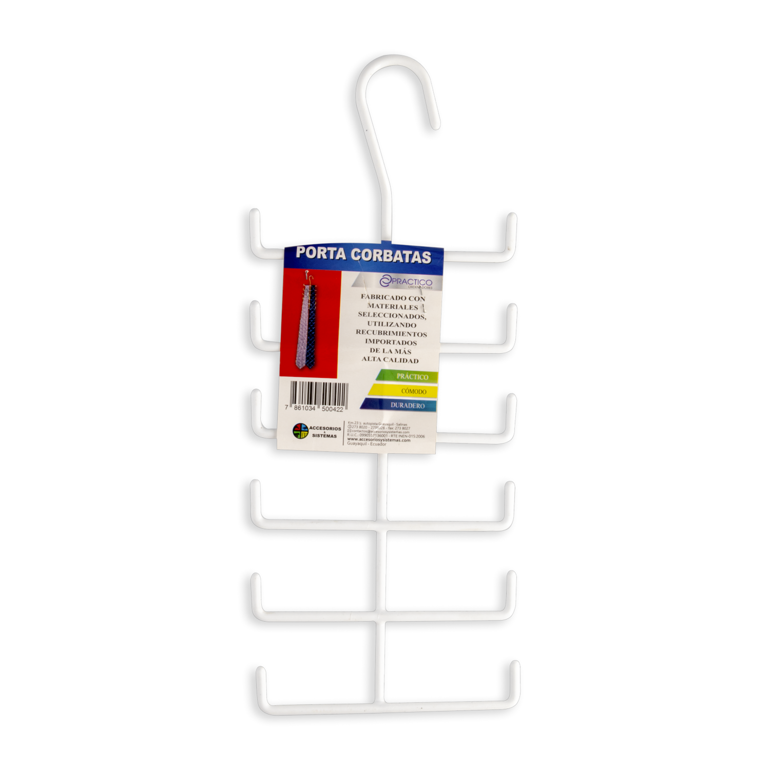 Porta Corbatas Metálico ACCESORIOS Y SISTEMA 1 Pieza
