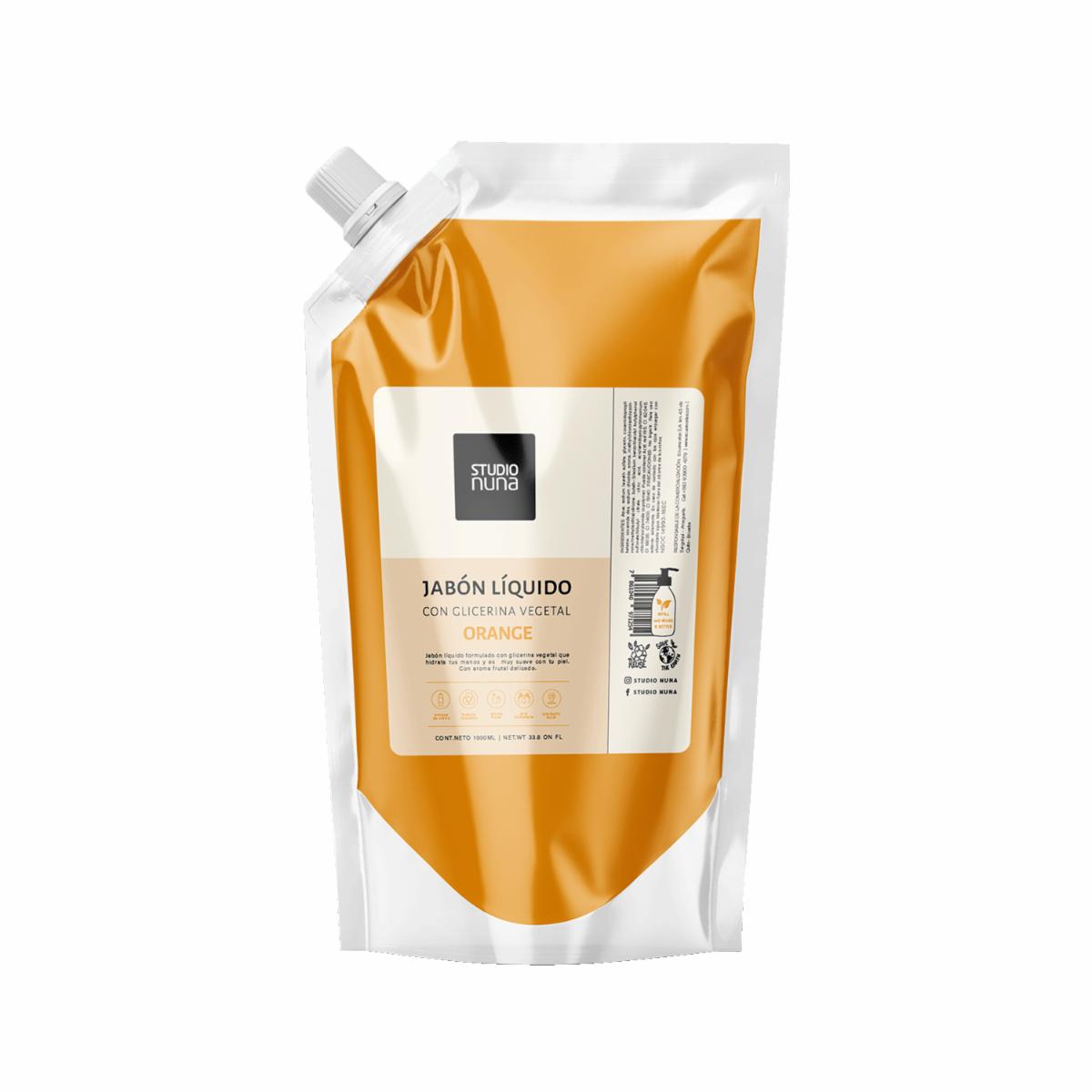 Jabón Líquido Con Glicerina Vegetal Aroma A Naranja STUDIO NUNA 1000 Ml
