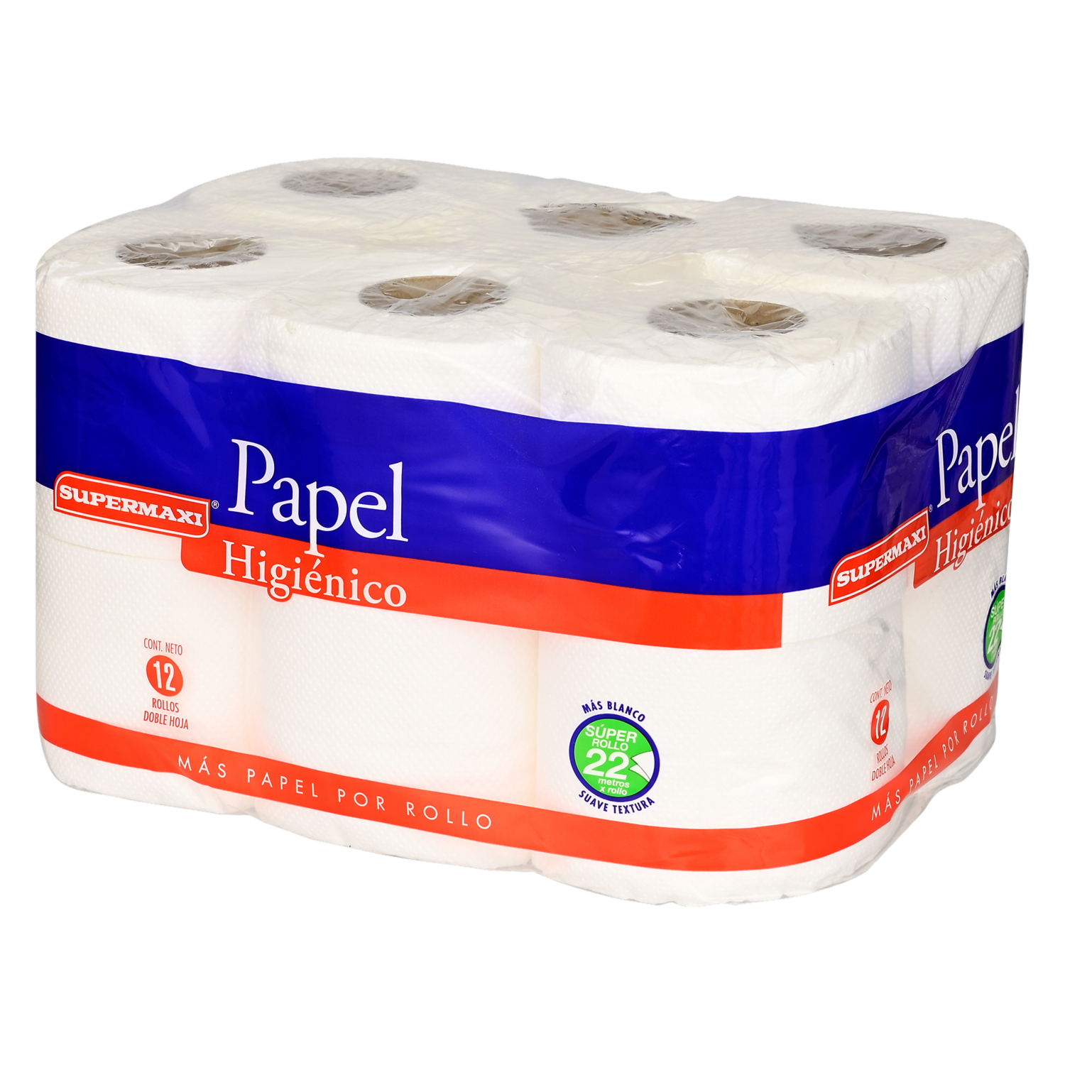 Papel Higiénico Blanco SUPERMAXI 12 Rollos