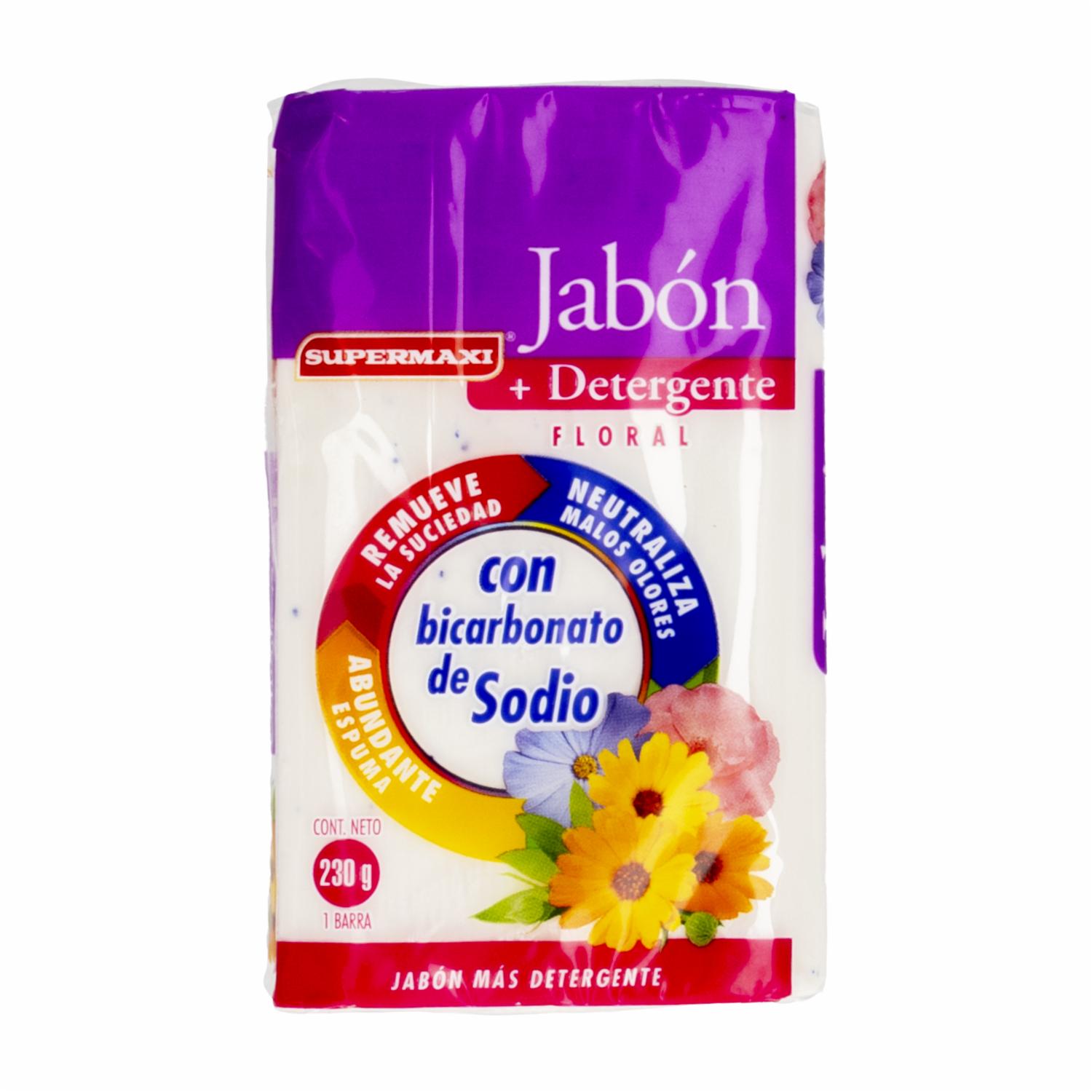 Jabón Más Detergente Floral SUPERMAXI 230 G
