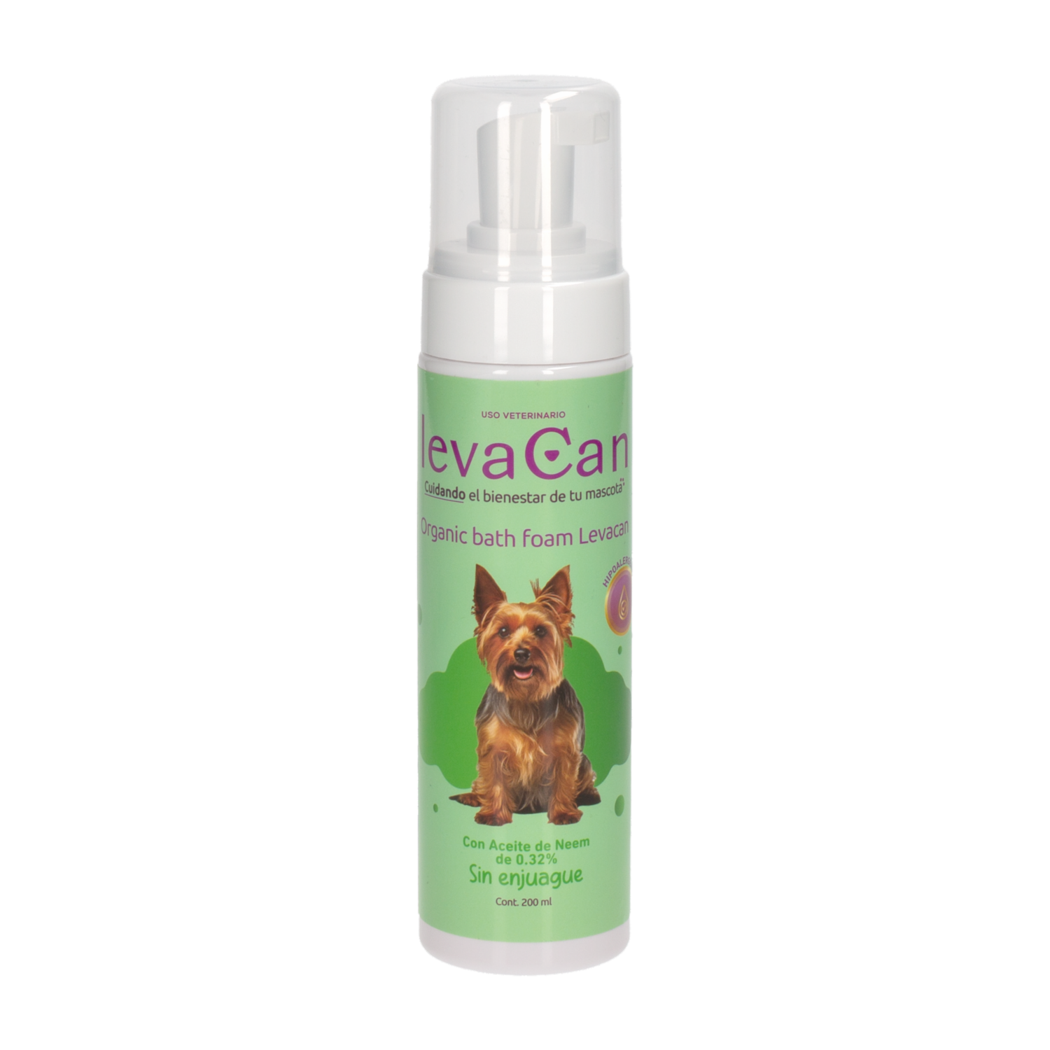 Bath Foam Para Mascotas Con Aceite De Neem LEVACAN Unidad