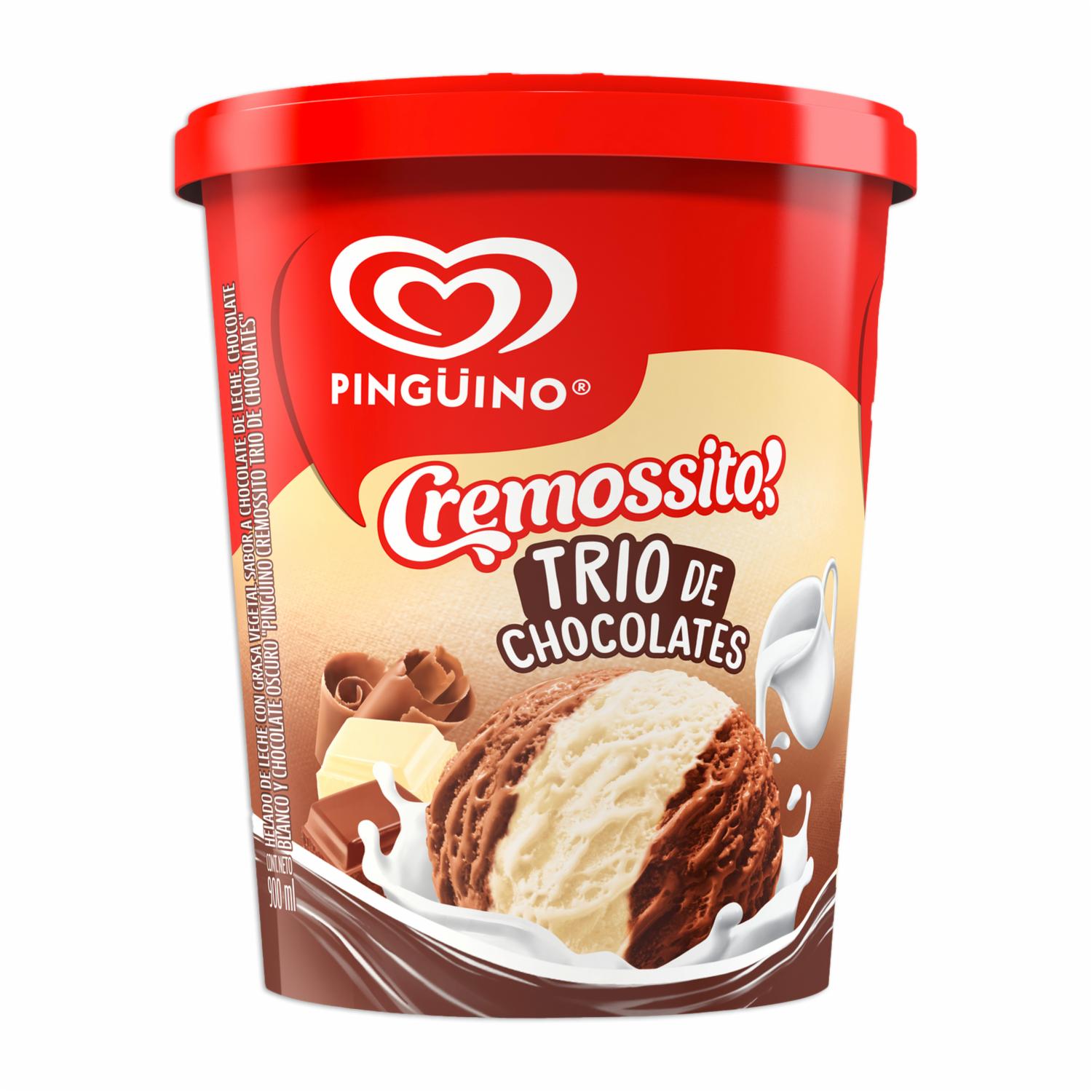 Helado Cremossito Trio De Chocolates PINGÜINO 900 Ml