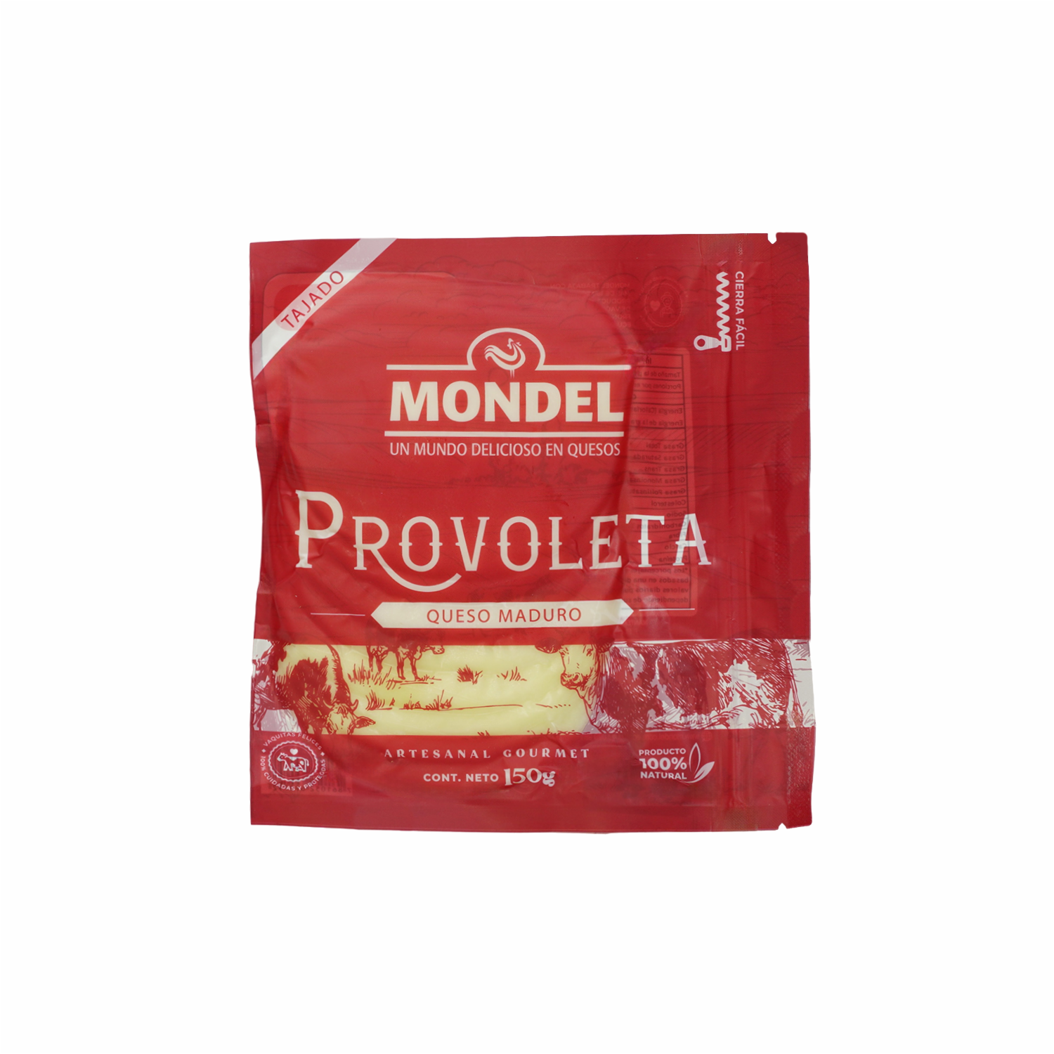 Queso Provoleta Rebanado MONDEL 150 G