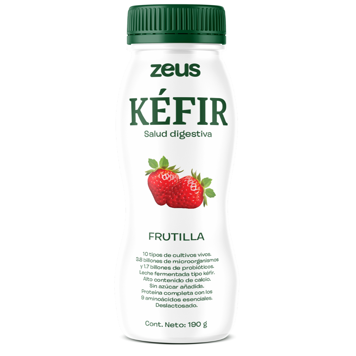 Kéfir Frutilla Botella ZEUS 190 G