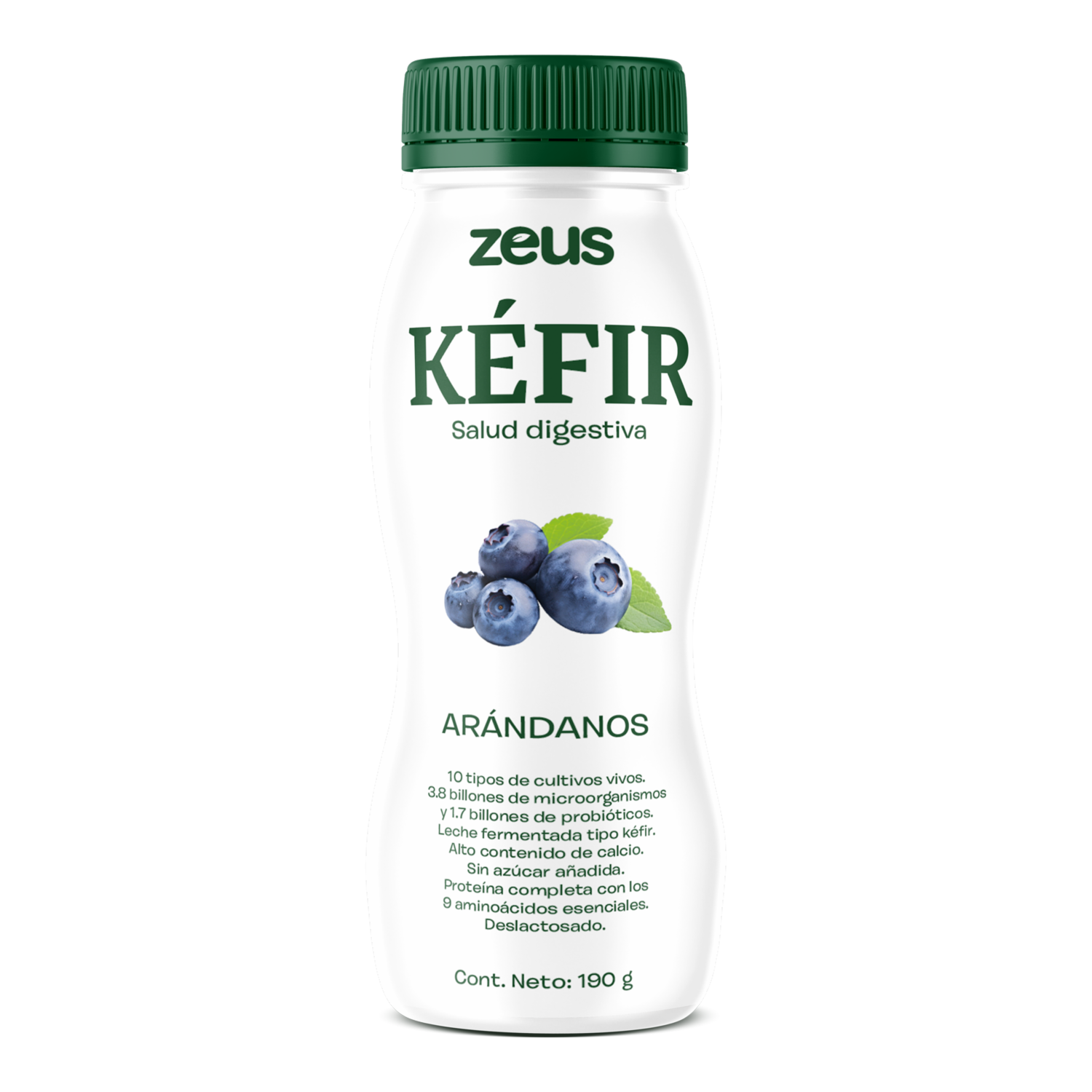 Kéfir Arándano Botella ZEUS 190 G