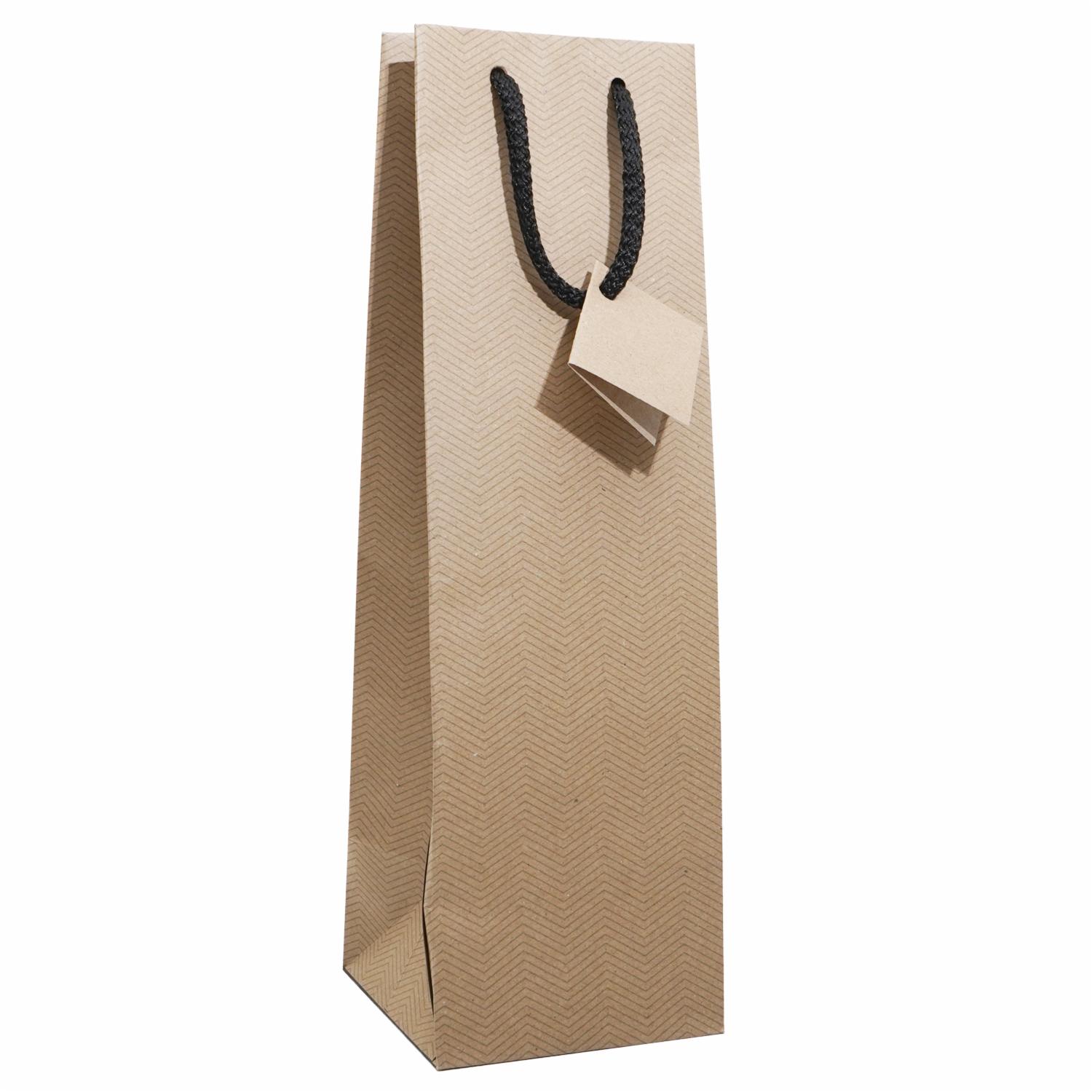 Funda De Regalo Para Licor Diseño De Rayas VALENTINA S.A. 34 Cm X 10,5 Cm