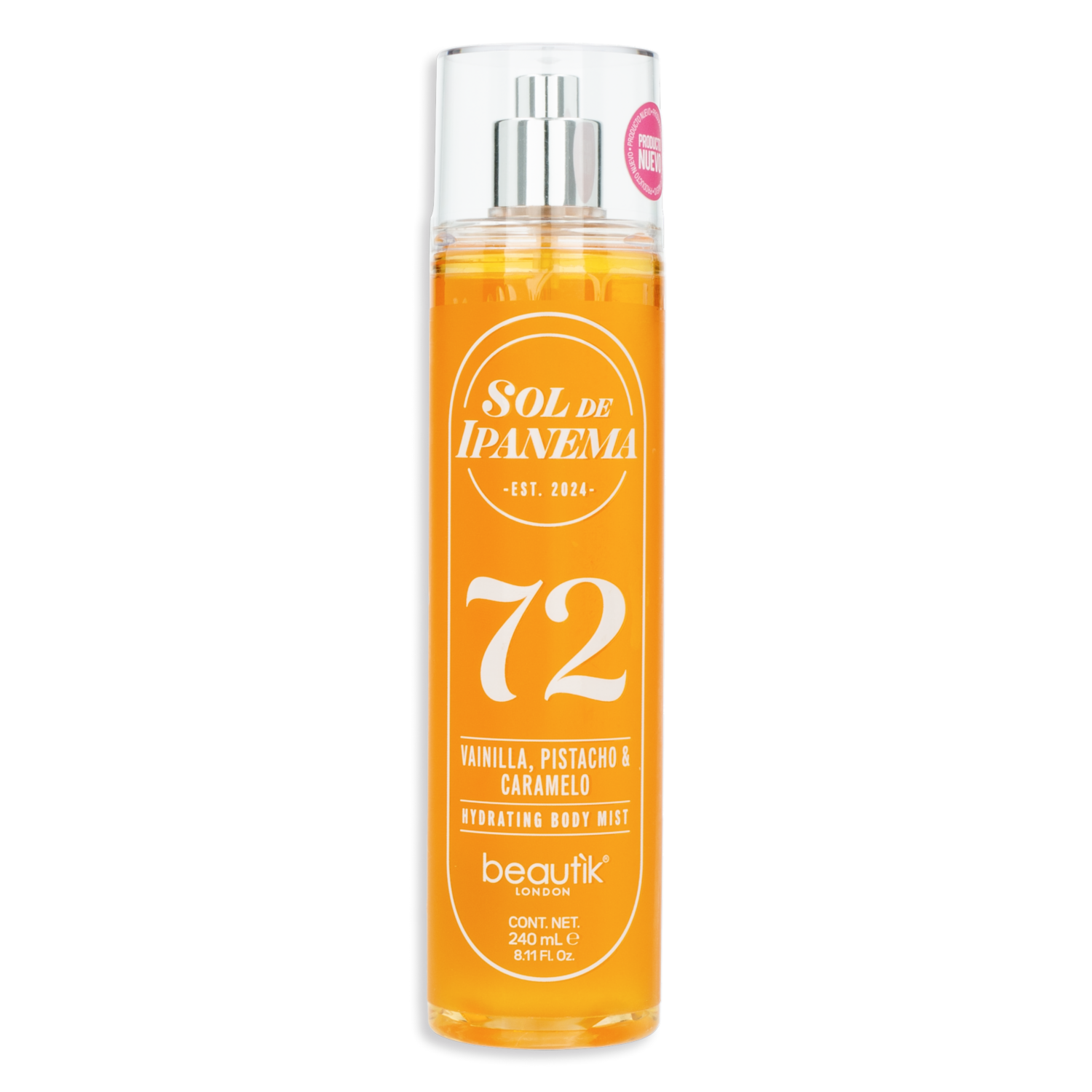 Body Splash Sol De Ipanema 72 Vainilla, Pistacho Y Caramelo BEAUTÌK LONDON 240 Ml