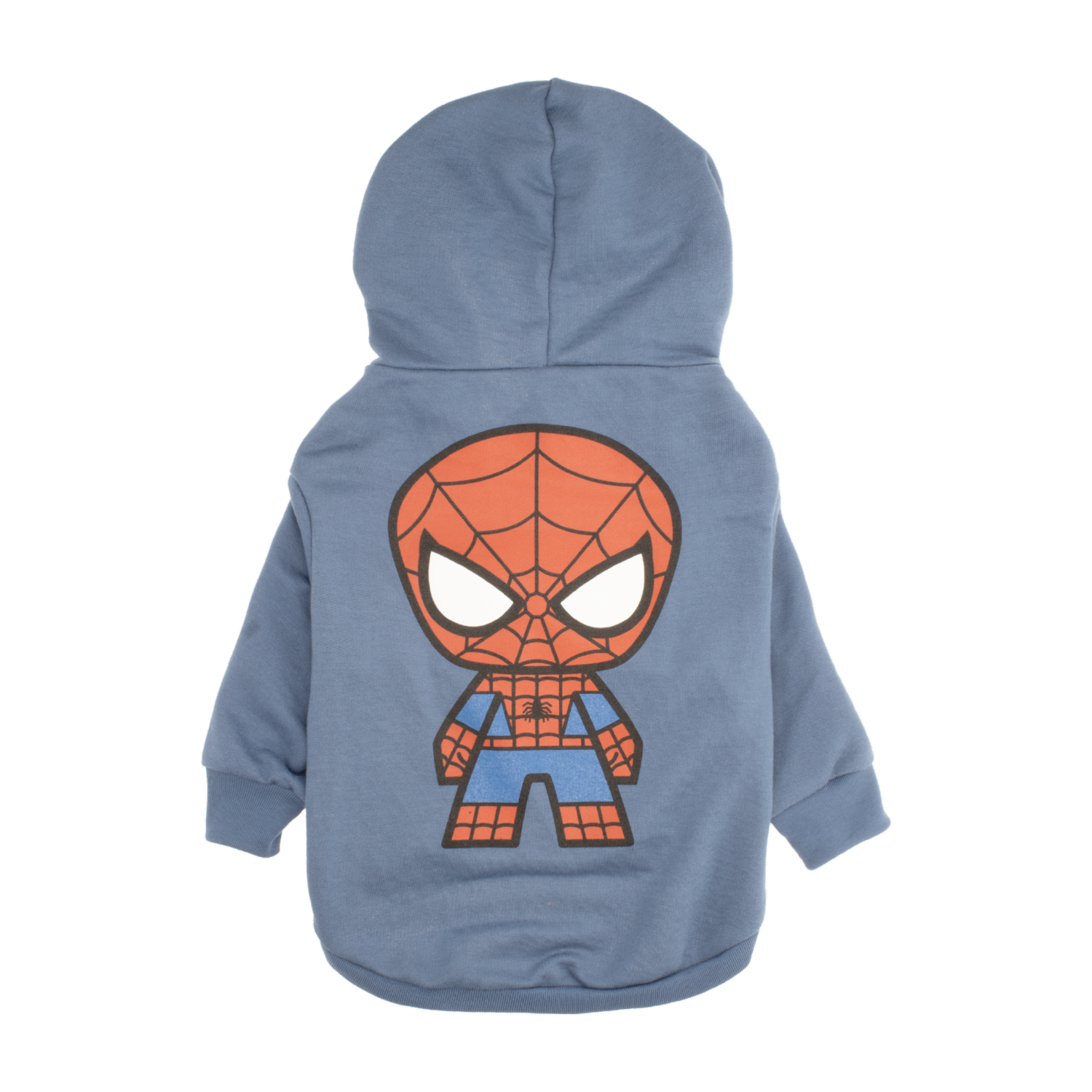 Chompa Para Mascota Con Capucha Diseño Spiderman Color Azul MARVEL Talla Mediano