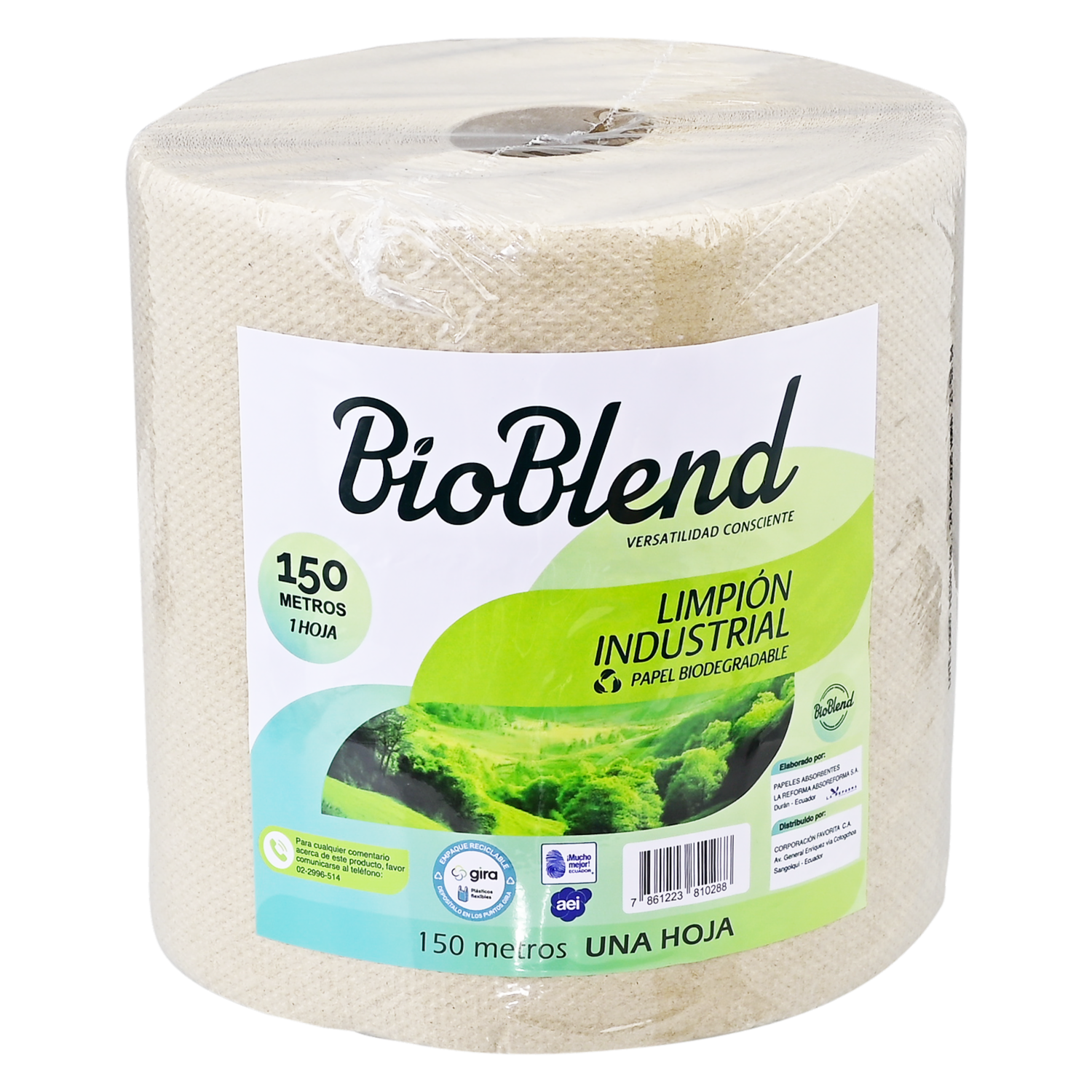 Papel Limpión Multiusos Biodegradable BIO BLEND 150 Metros