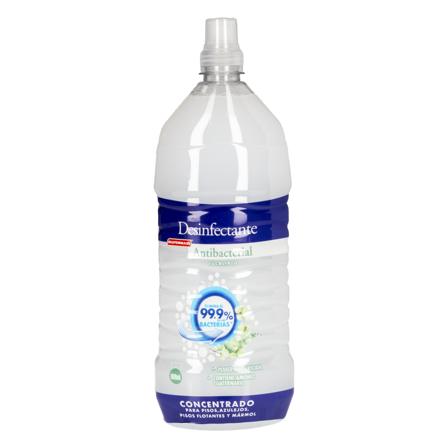 Desinfectante Antibacterial Fragancia  Eucalipto SUPERMAXI 900 Ml