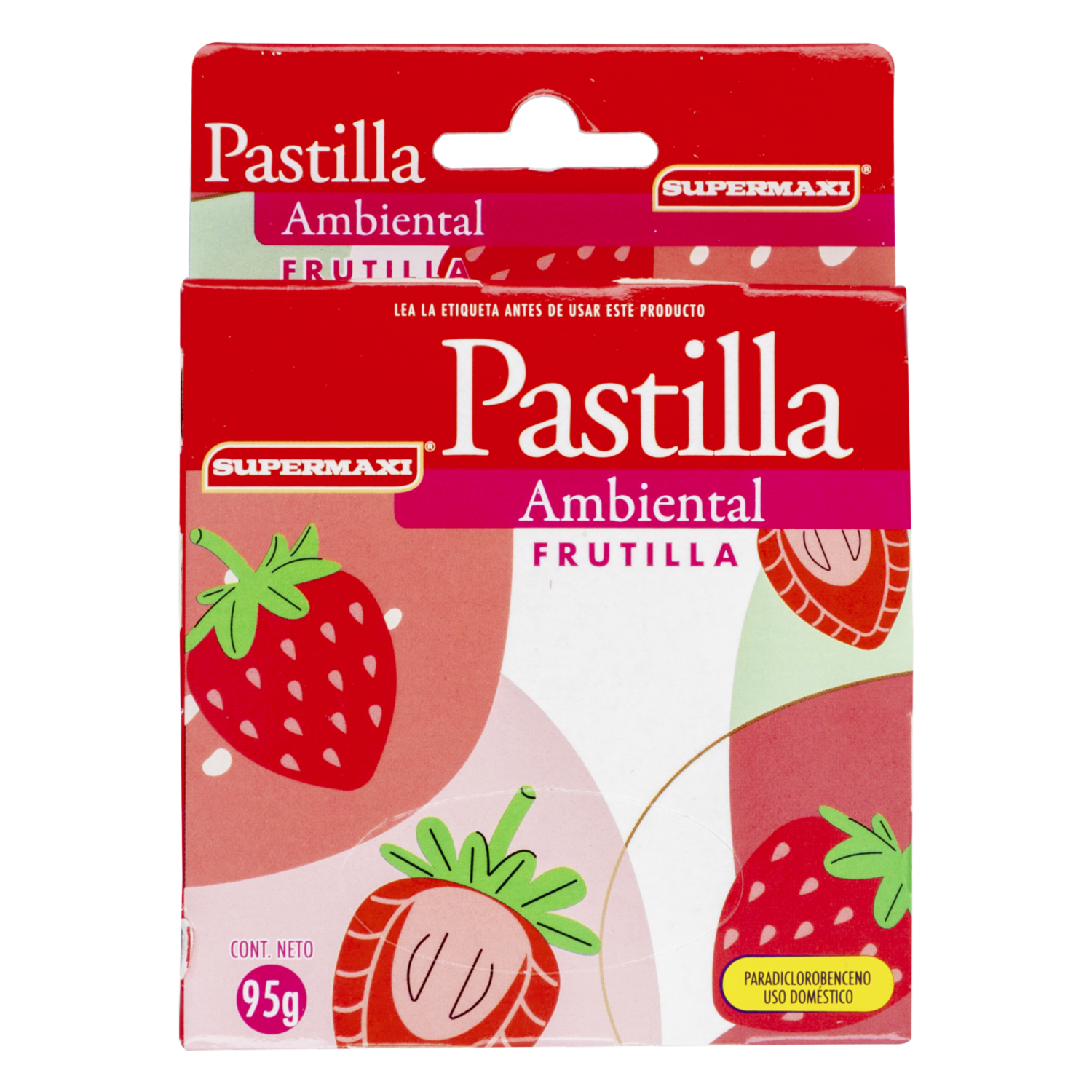 Pastilla Ambiental Fragancia Frutilla SUPERMAXI 95 G
