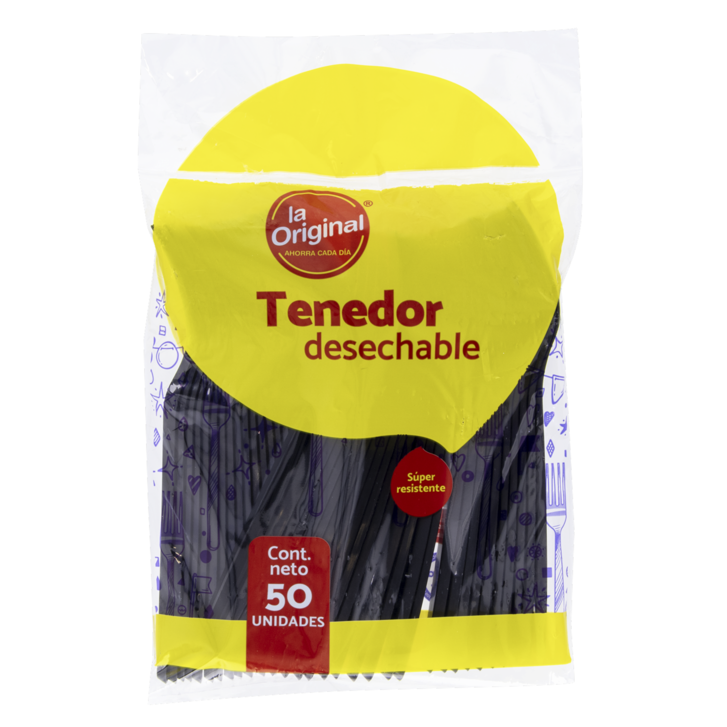 Tenedor Desechable Super Resistente LA ORIGINAL X50 Uds