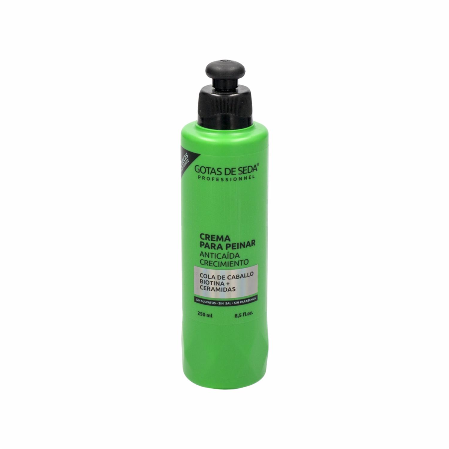 Crema Para Peinar Con Cola De Caballo Y Biotina GOTAS DE SEDA 250 Ml