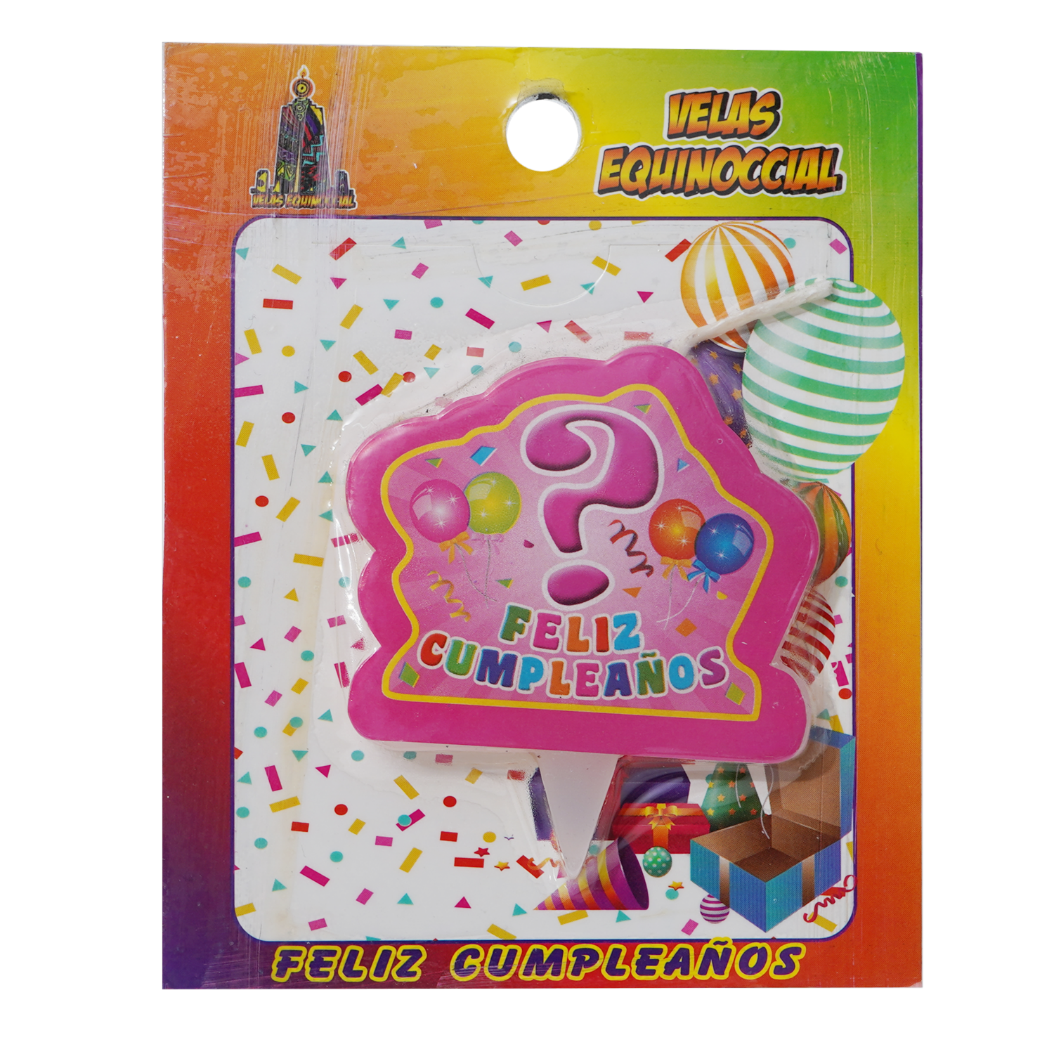 Vela De Cumpleaños VELAS EQUINOCCIAL Placa Incógnita Rosada