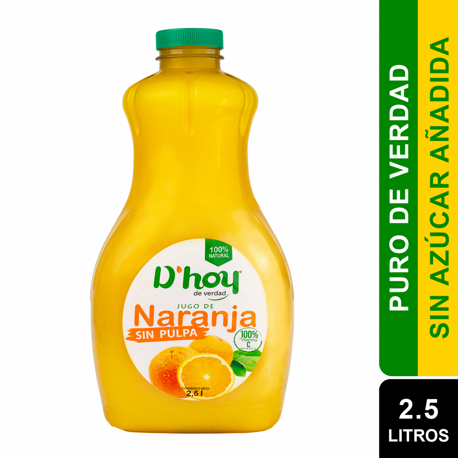 Jugo De Naranja Sin Pulpa D’HOY 2.5 L