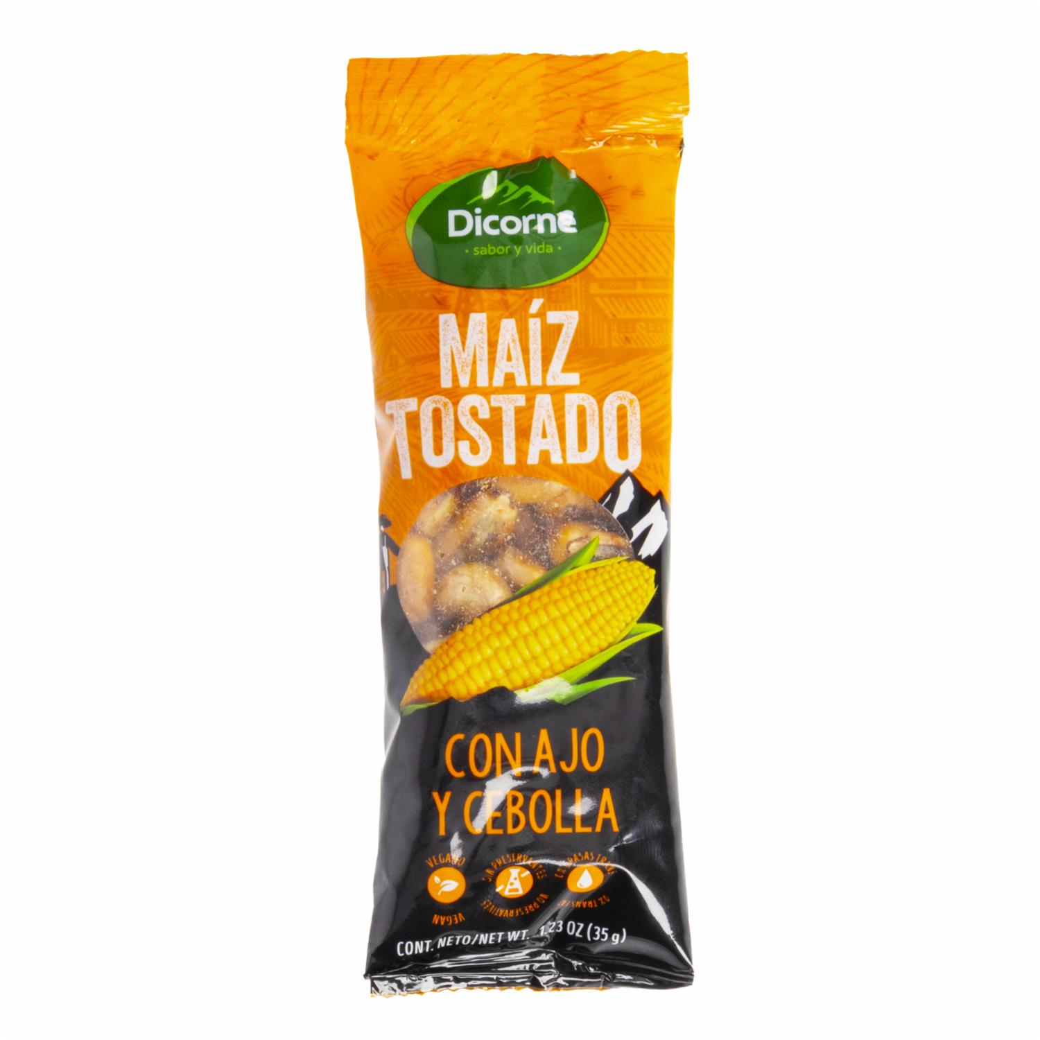 Maíz Tostado Con Ajo Y Cebolla DICORNE 35 G