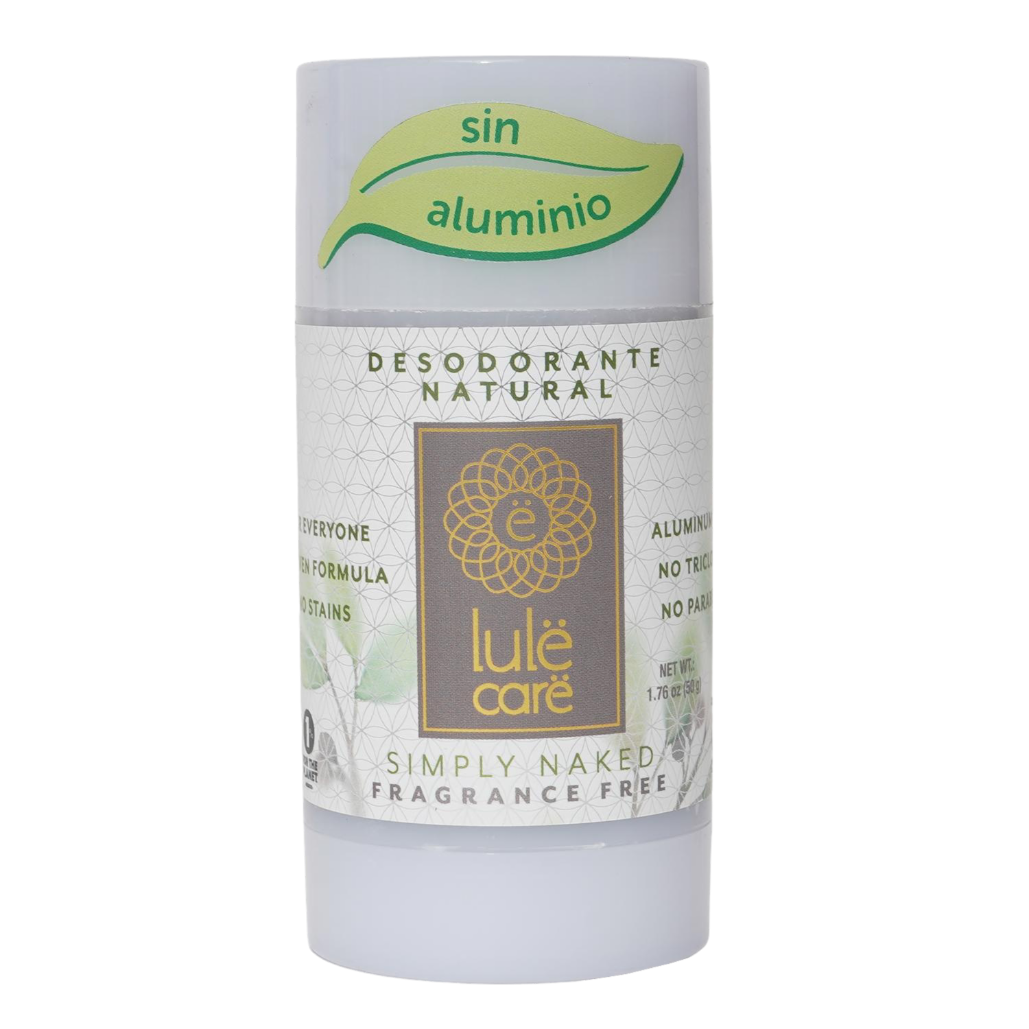 Desodorante En Barra Natural Sin Aluminio Simply Naked Fragance Free LULË CARË 50 G