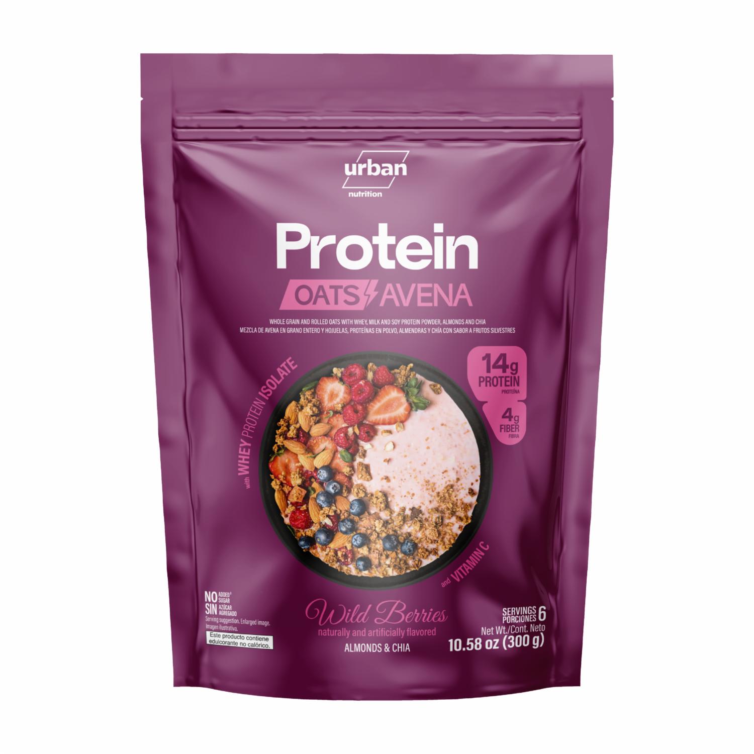 Proteína Con Avena Sabor a Wild Berries URBAN NUTRITION 300 G