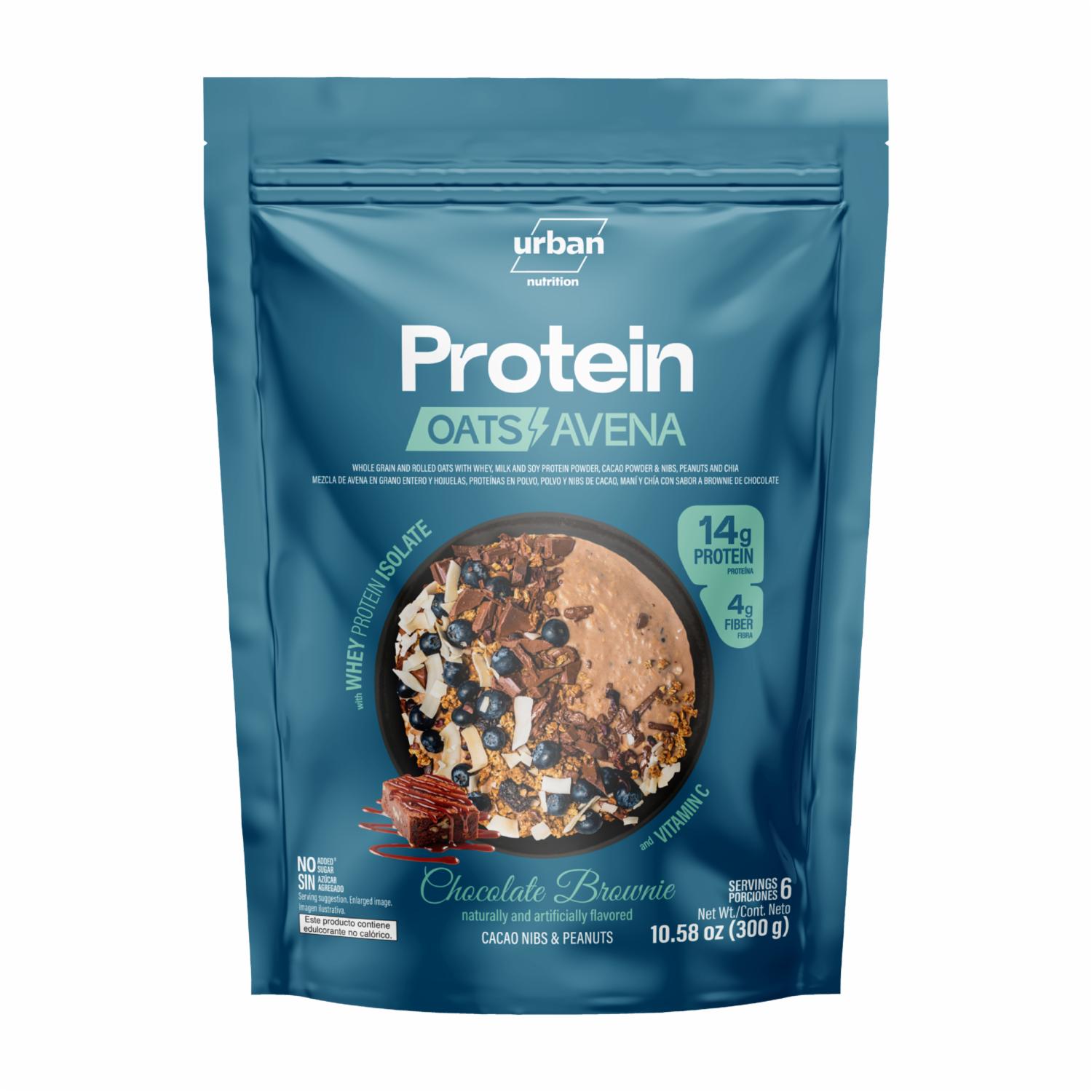 Proteína Con Avena Sabor a Chocolate Brownie URBAN NUTRITION 300 G
