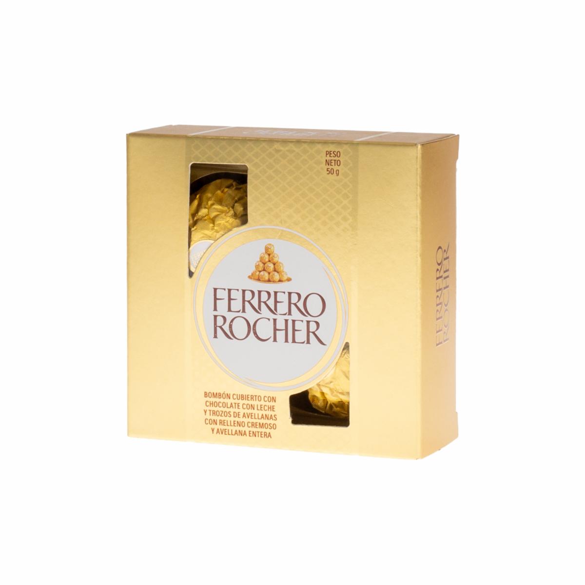 Bombones De Chocolate Recubierto De Trozos De Avellana FERRERO ROCHER 50 G
