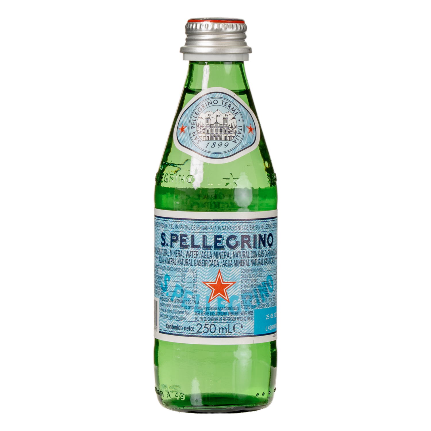 Agua Mineral Con Gas S.PELLEGRINO 250 Ml