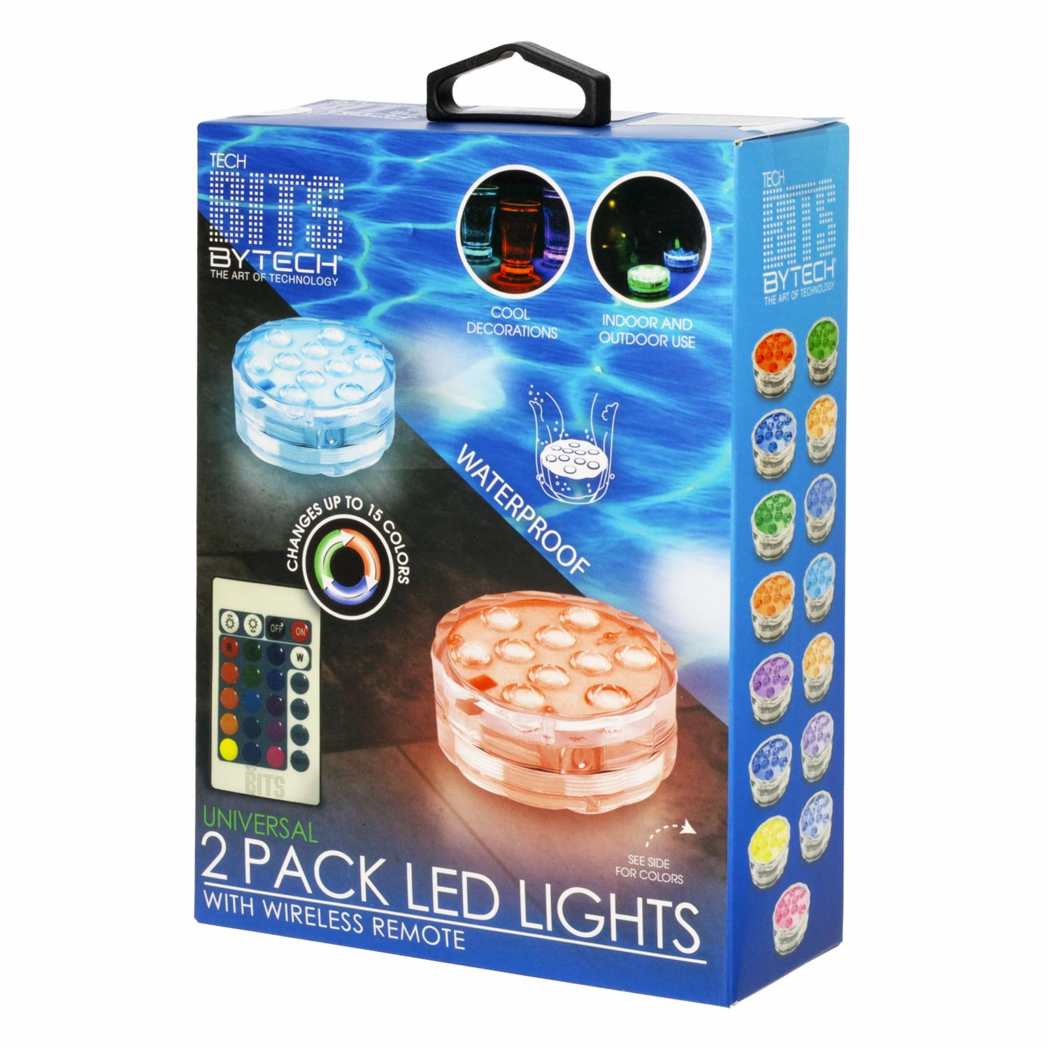Luces Impermeables Con Control Remoto BYTECH X 2 Uds