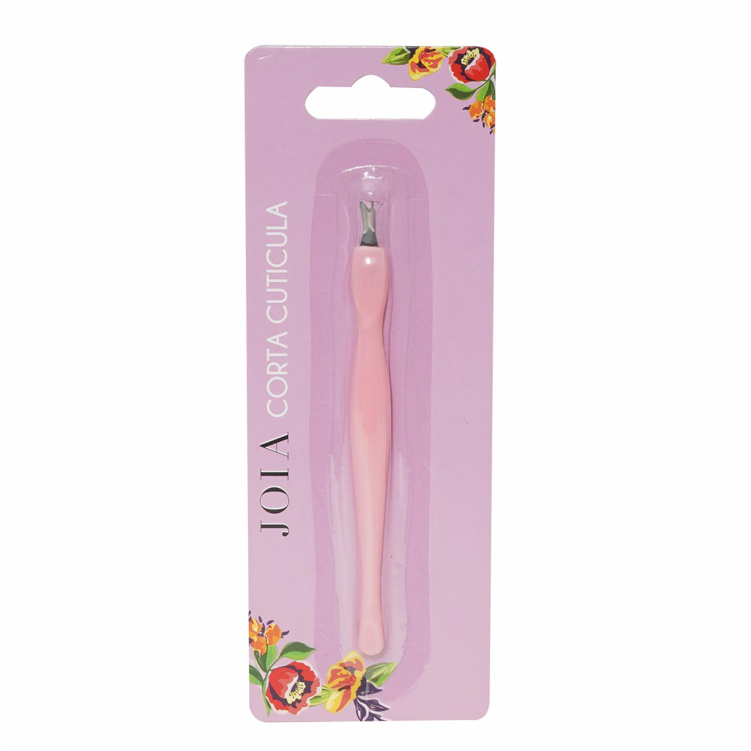 Corta Cutículas Con Mango Plástico JOIA Rosado