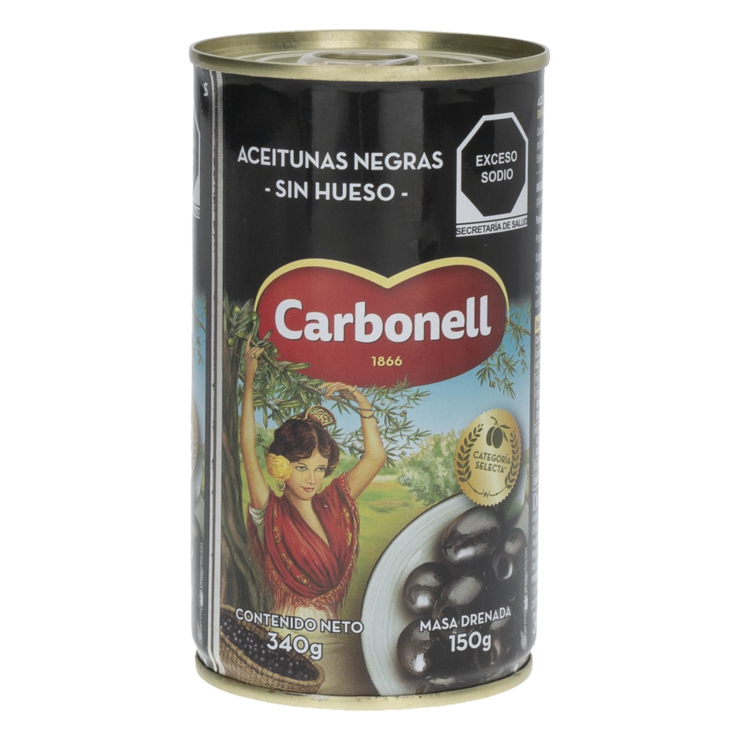 Aceitunas Negras Deshuesadas CARBONELL 340 G