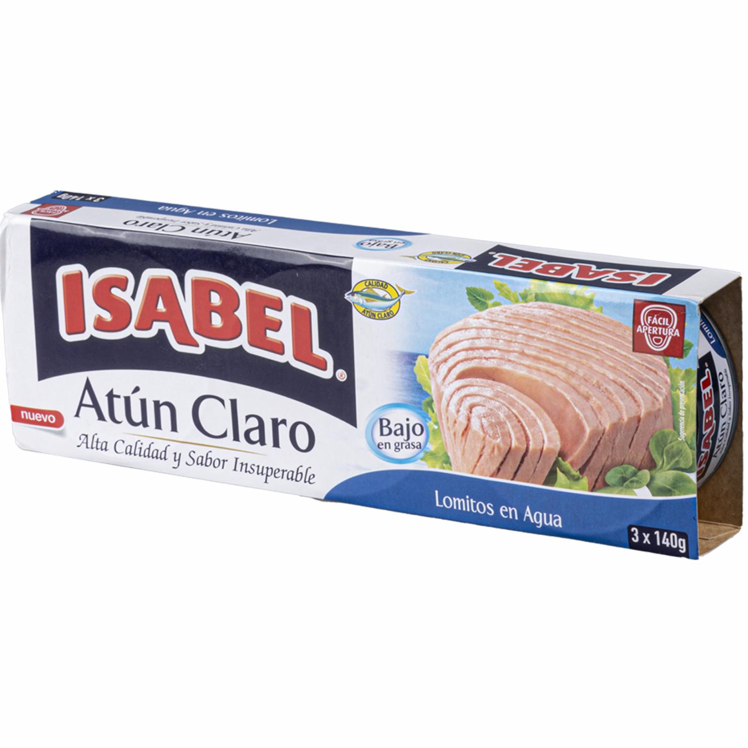 Atún Claro Lomitos En Agua ISABEL 3 X 140 g