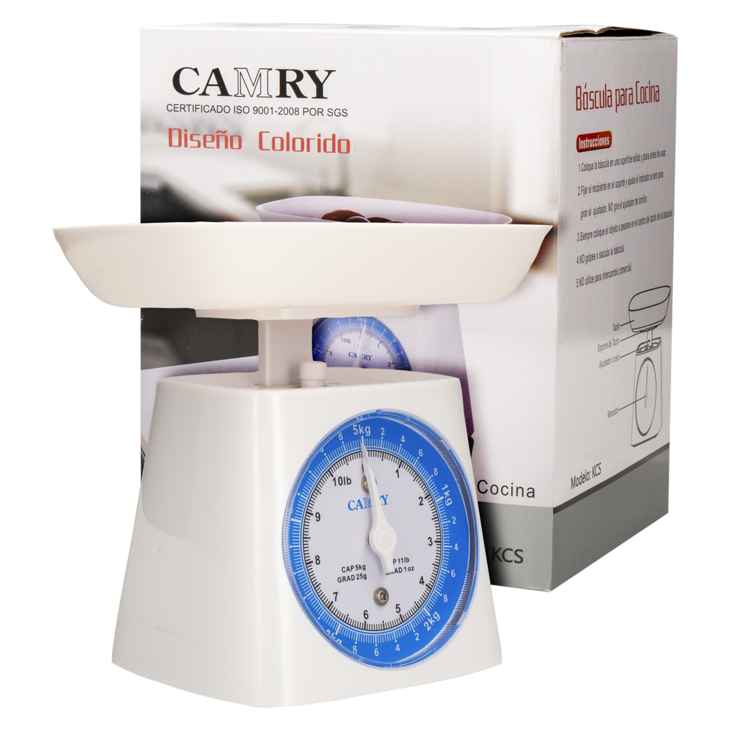 Balanza Cocina Mecanica Blanca CAMRY Unidad