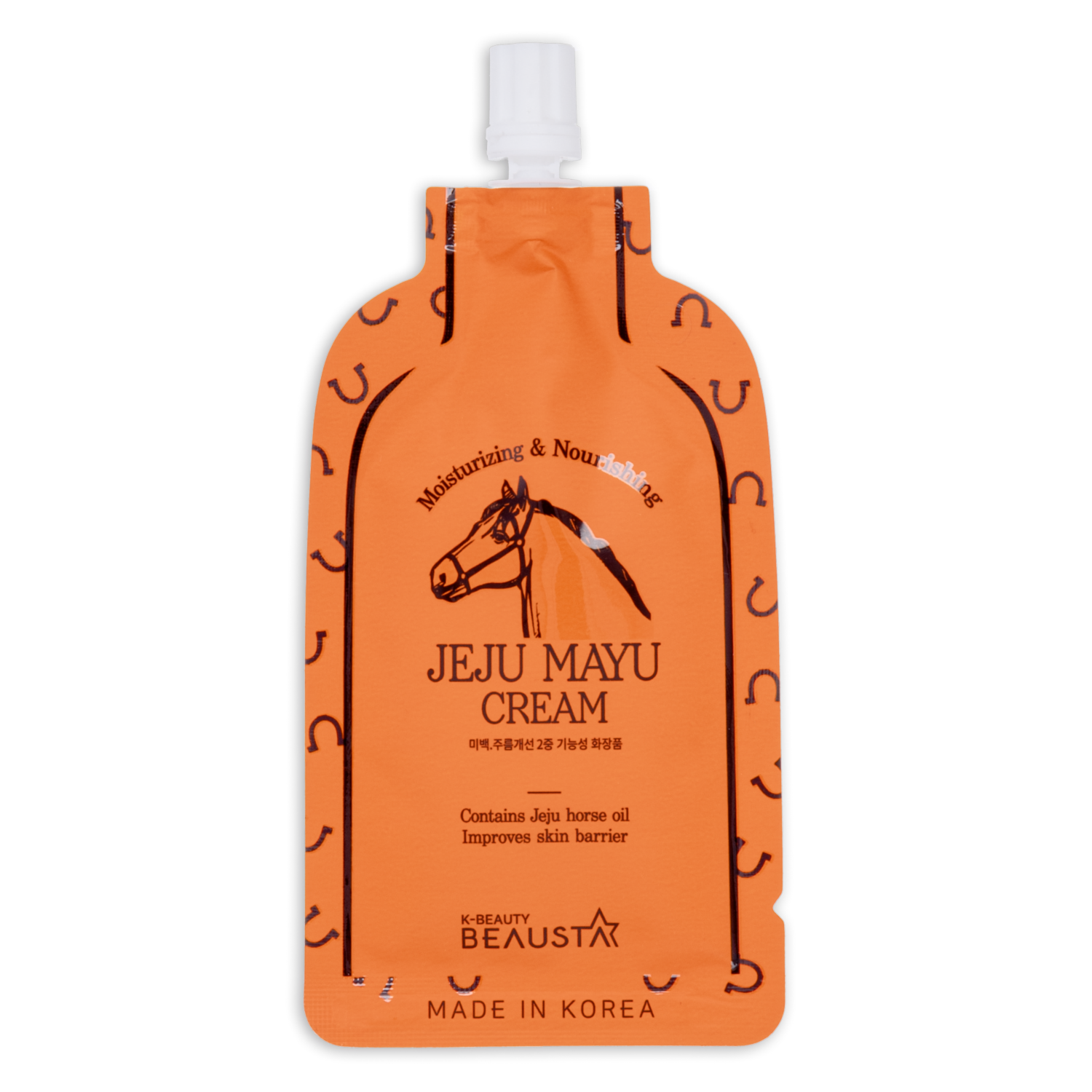 Crema Facial Hidratante Con Aceite De Caballo De Jeju  Sachet BEAUSTA 15 Ml