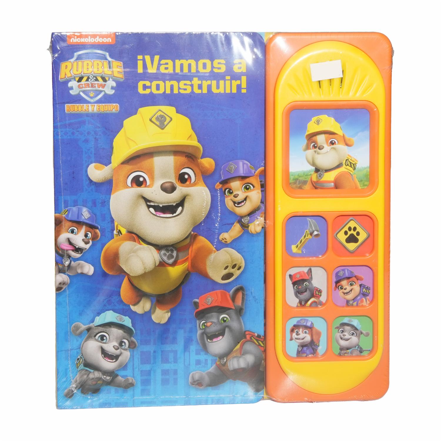Libro Vamos A Construir 7 Botones Patrulla Canina PI KIDS 25 Páginas