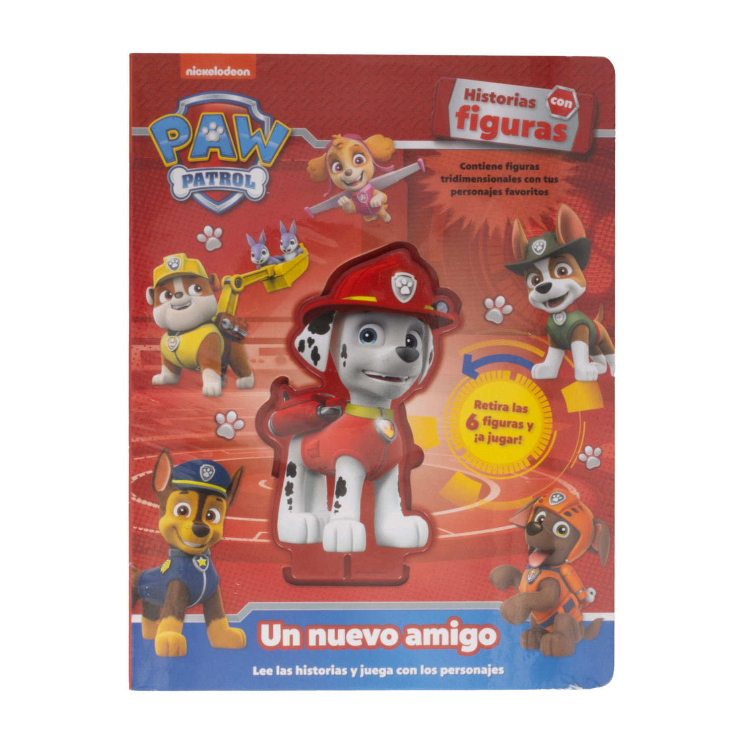Libro Historias Con Figuras Paw Patrol Un Nuevo Amigo NICKELODEON 12 Páginas