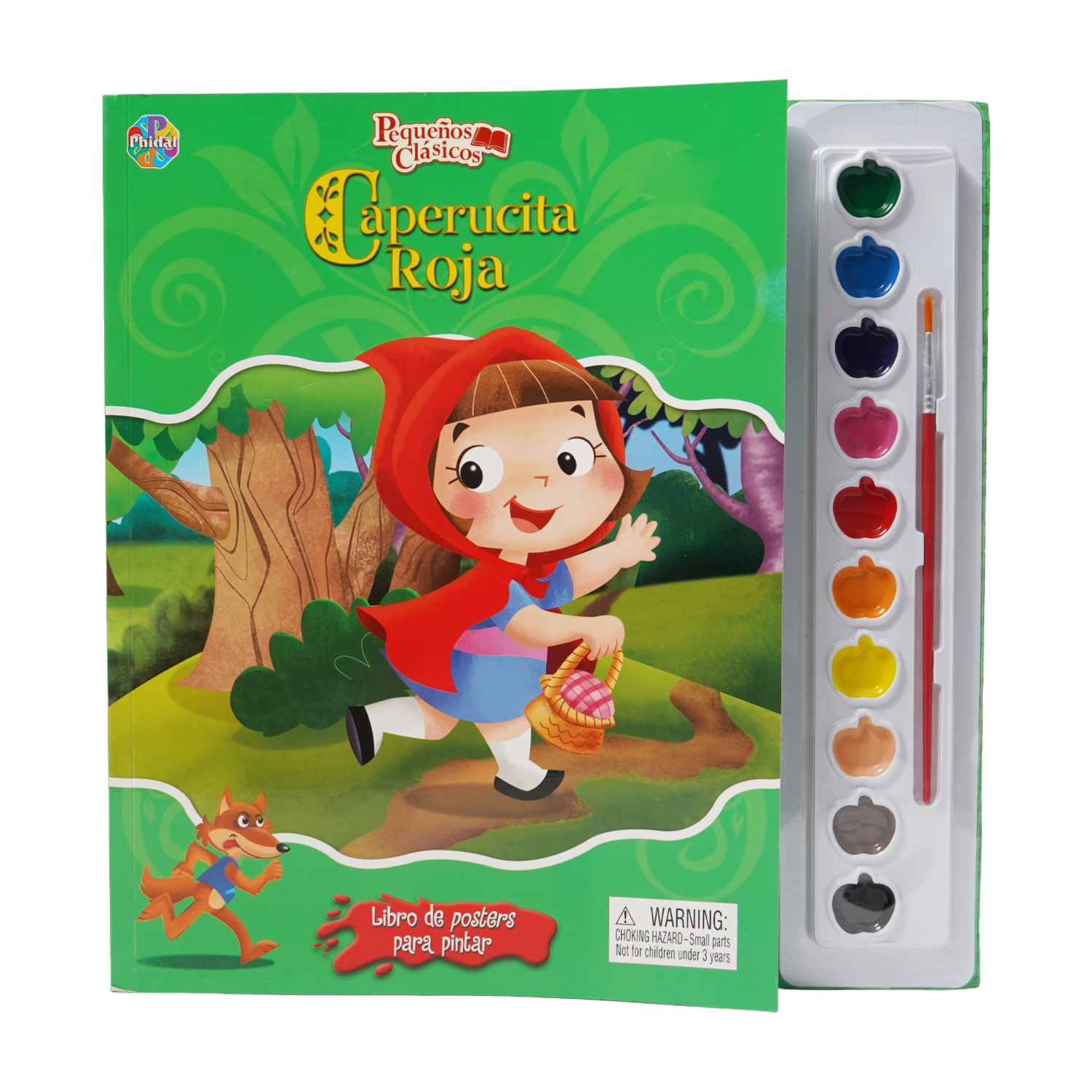 Libro Caperucita Roja + Acuarelas PHIDAL 23 Páginas