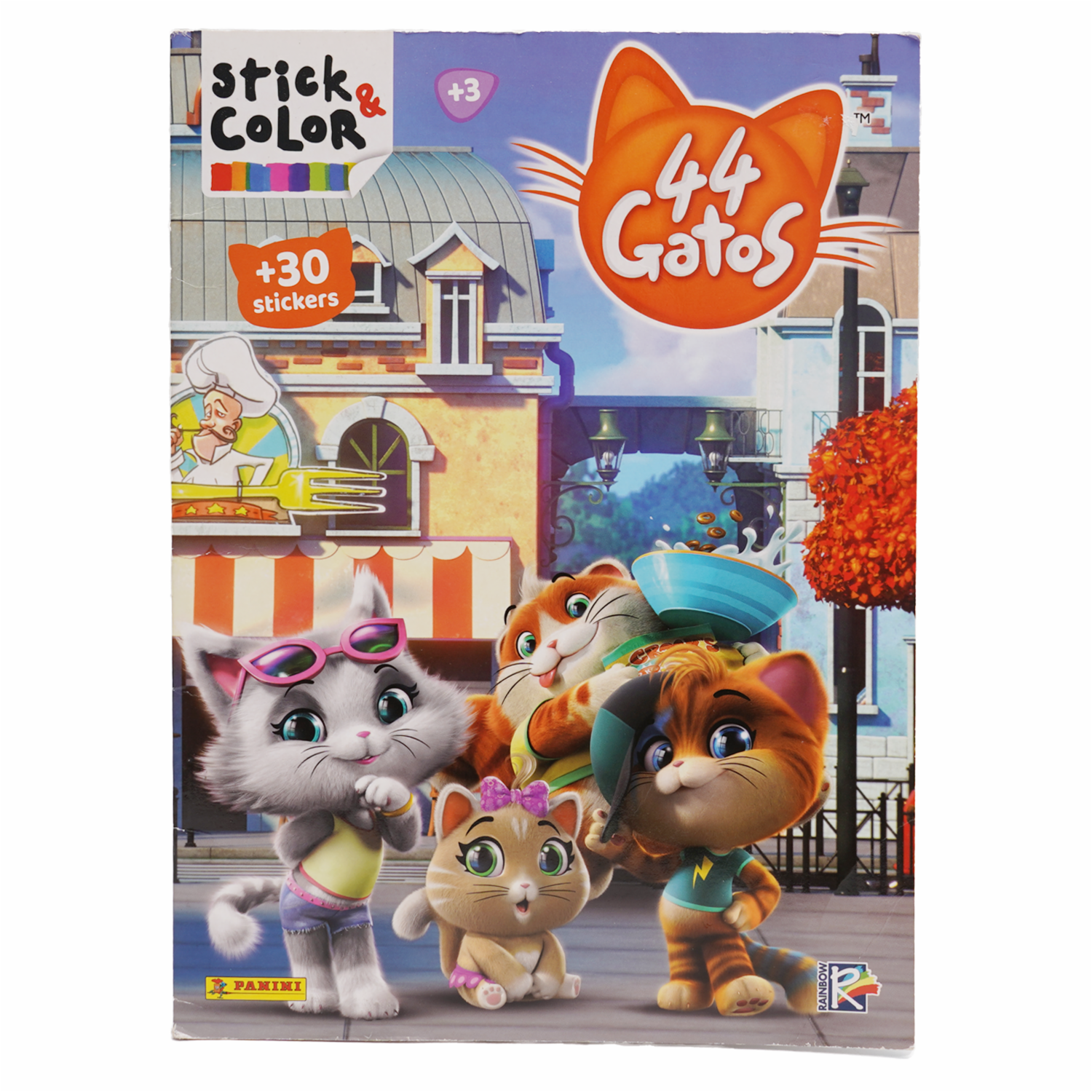 Álbum 44 Gatos – Stick & Color PANINI 56 Páginas