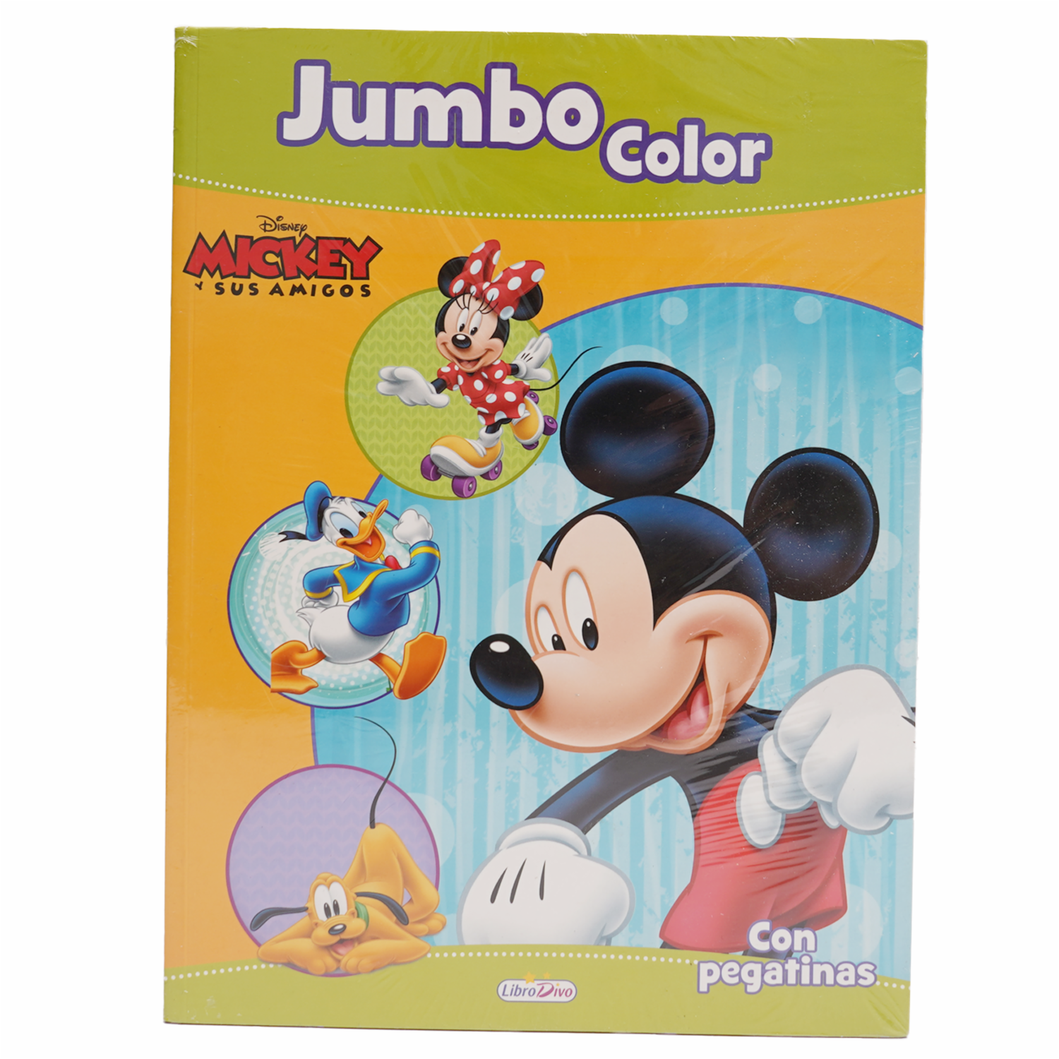 Jumbo Color Disney Mickey Con Pegatinas Disney LIBRO DIVO 210 Páginas