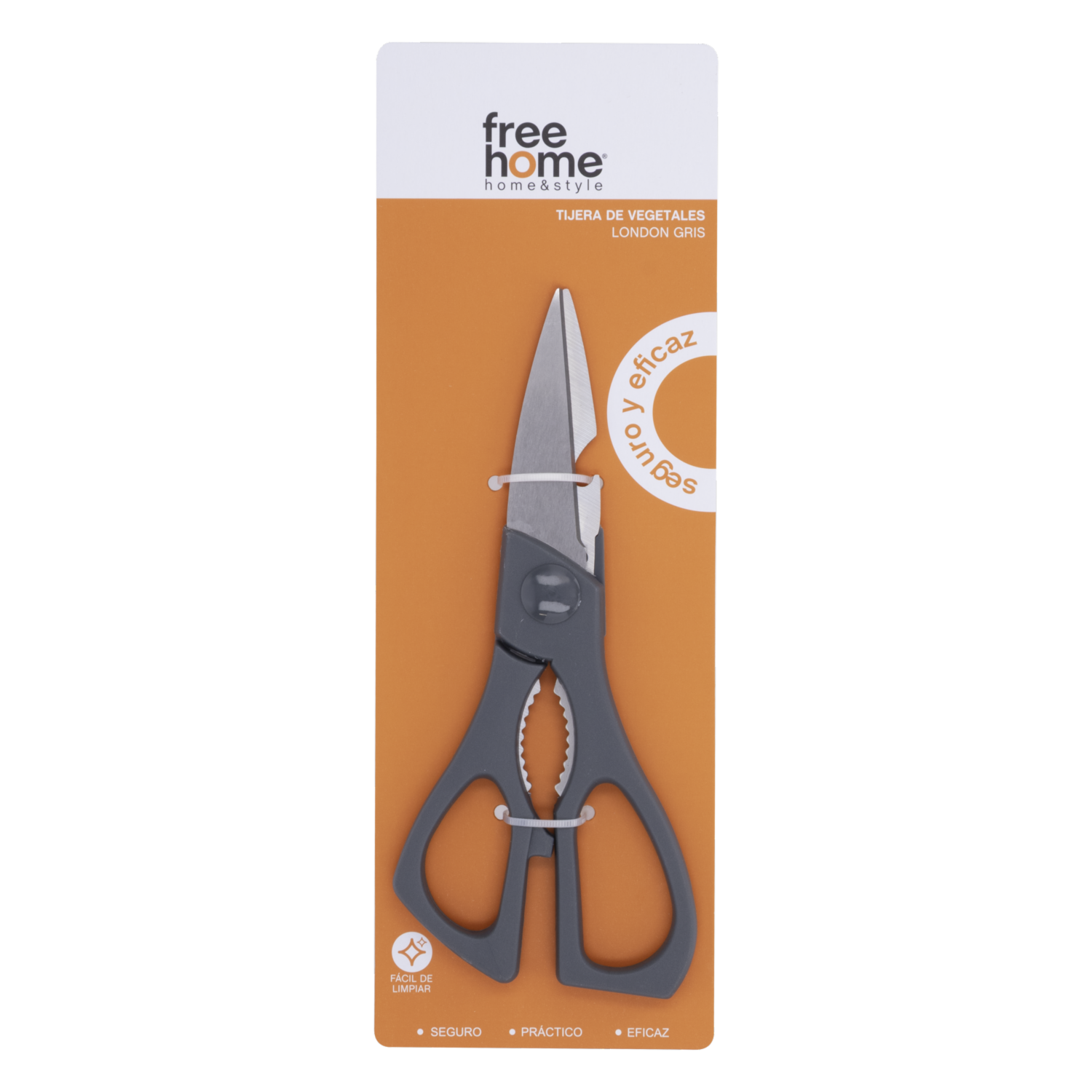 Tijera Para Vegetales London Gris FREE HOME 1 Pieza