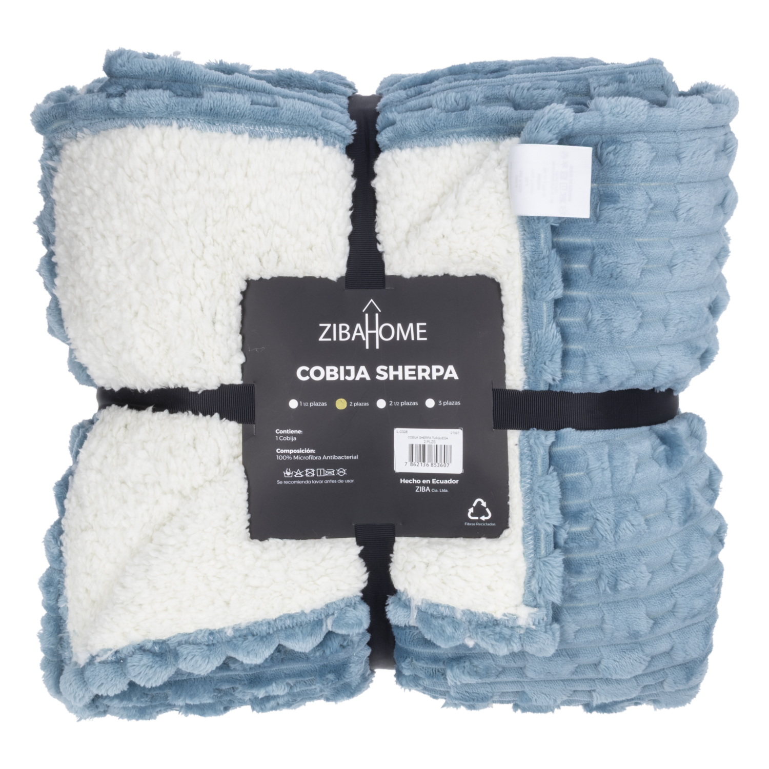 Cobija Sherpa Turquesa ZIBA HOME 2 Plazas